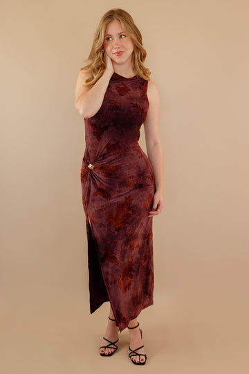 Life is a Runway Midi Dress-Wine