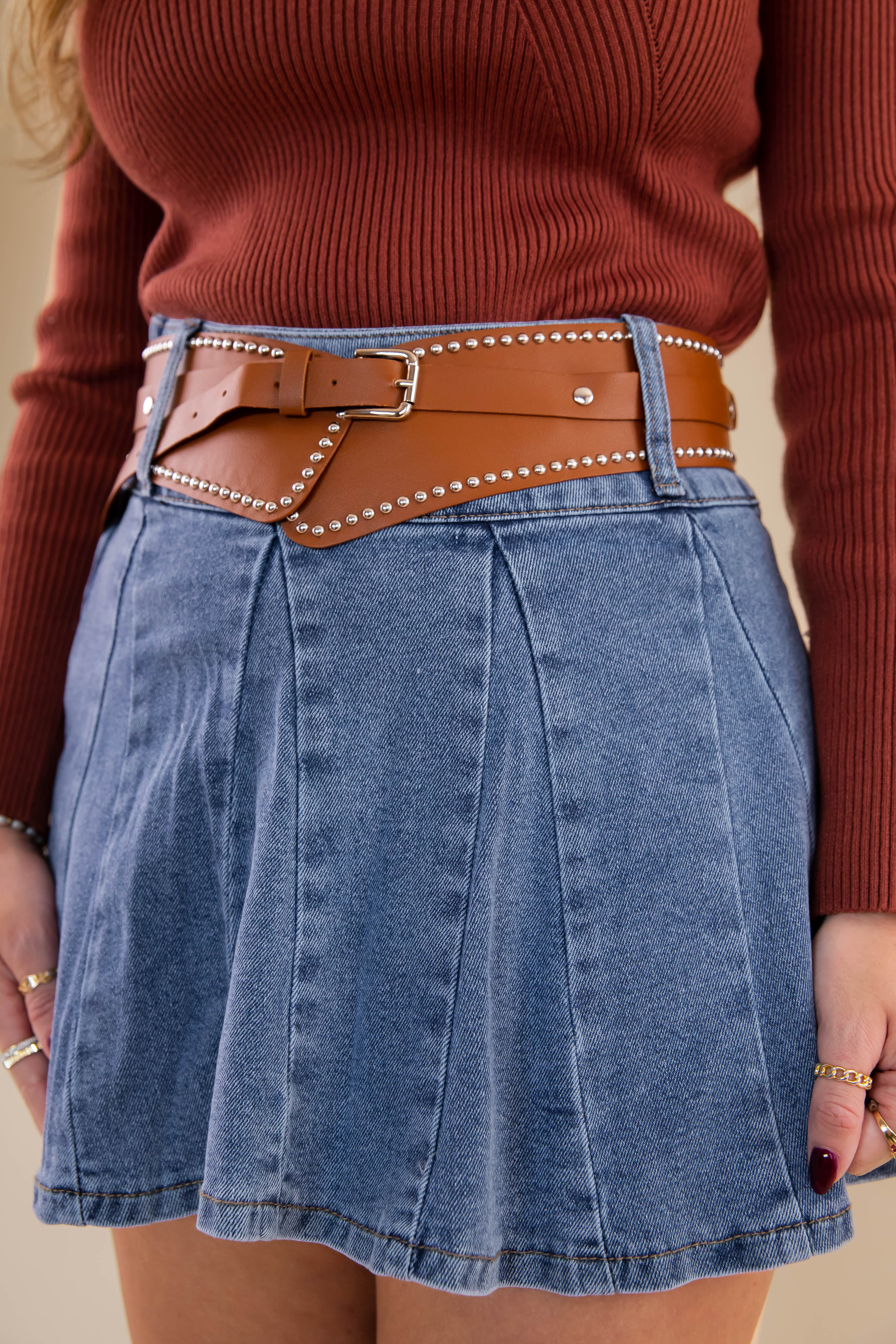 Listen On Up Denim Skirt