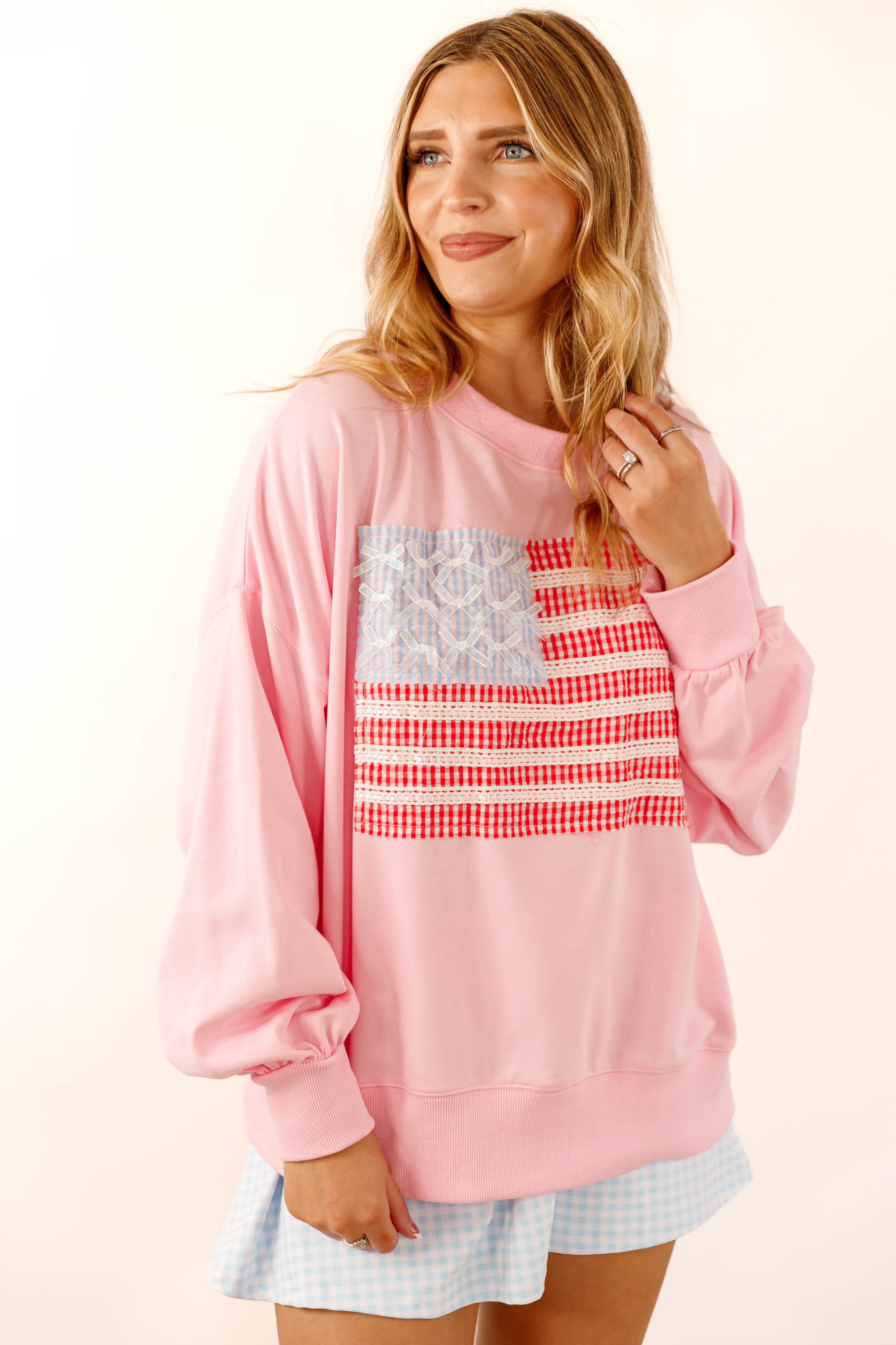 America's Sweetheart Pullover-Pink