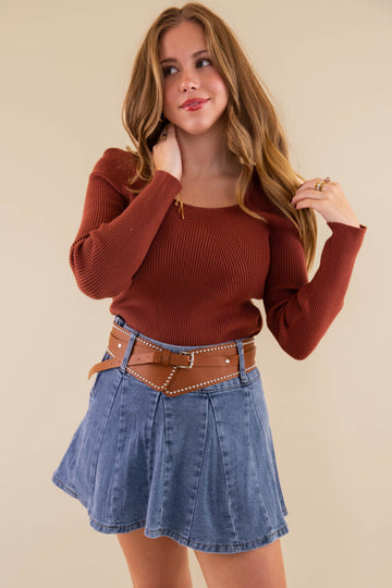 Listen On Up Denim Skirt