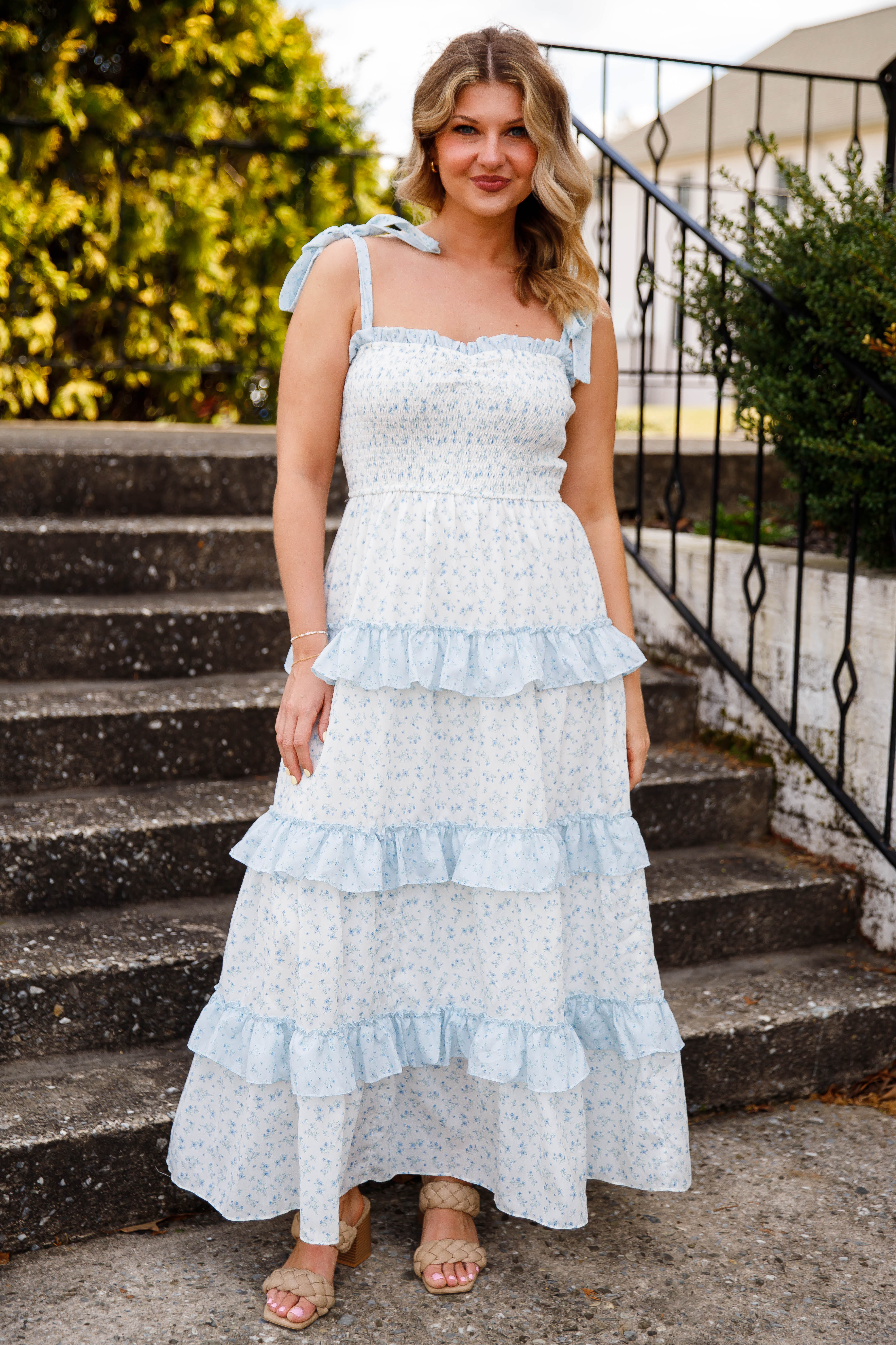 What I Call Blessed Maxi Dress-Blue