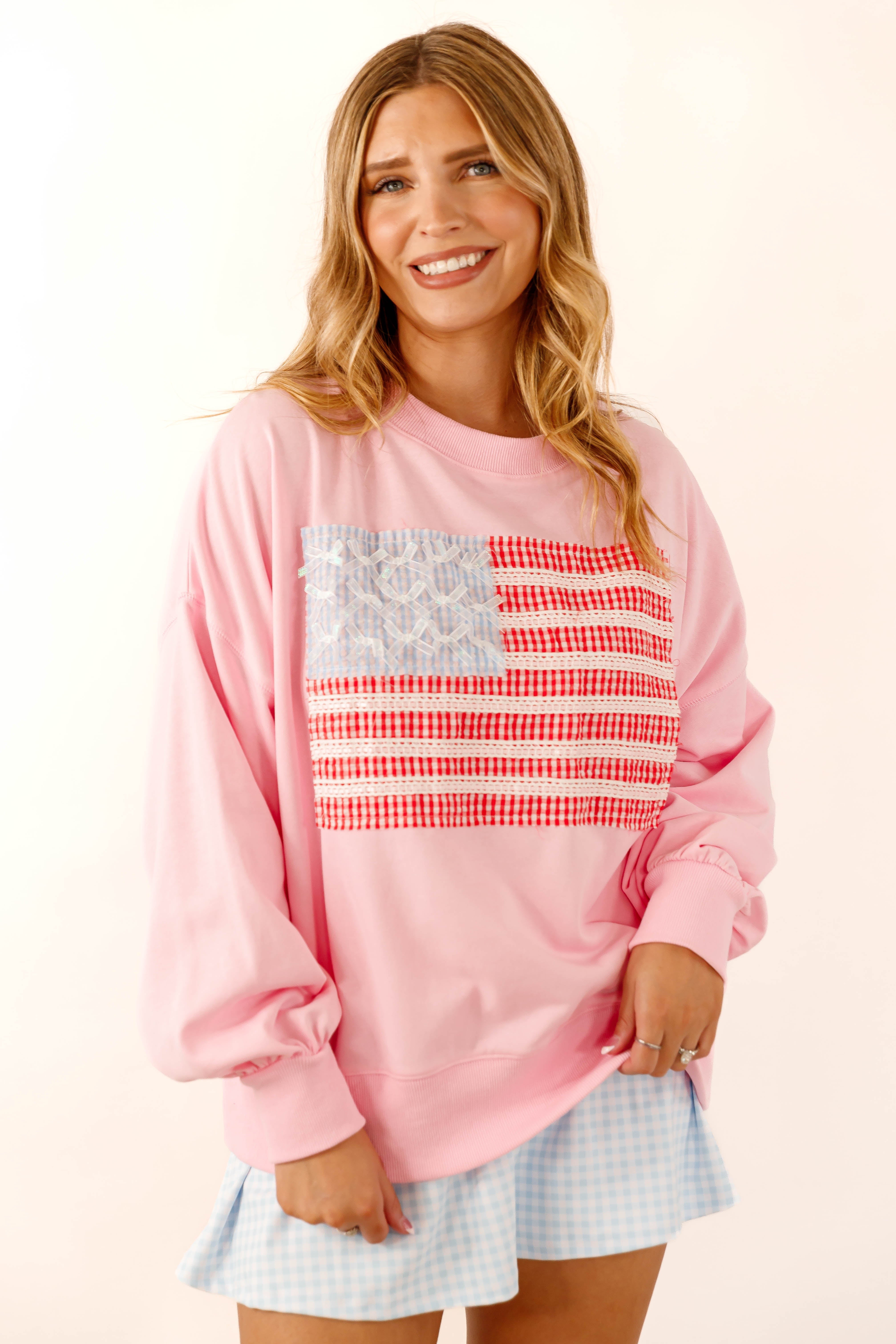 America's Sweetheart Pullover-Pink