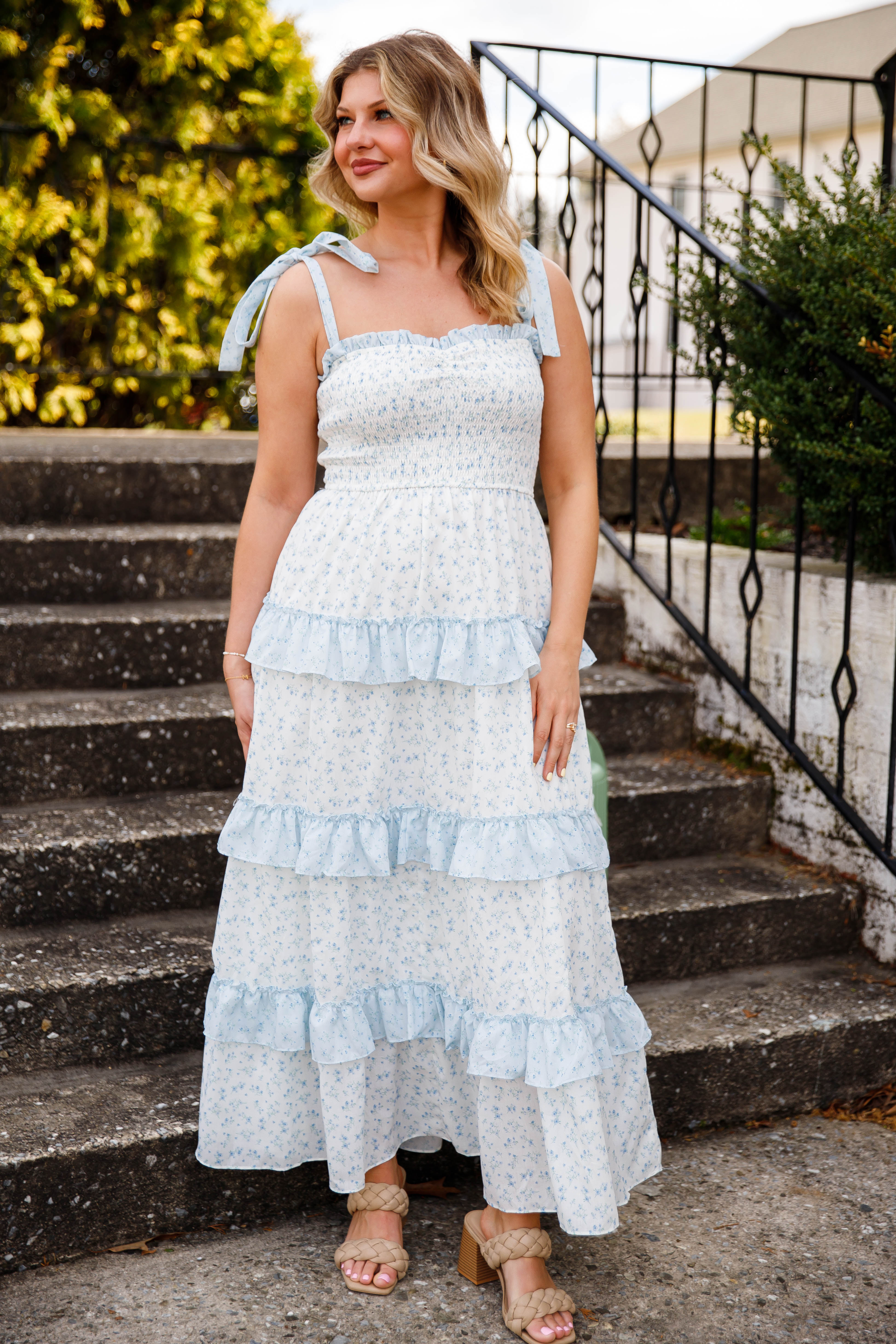 What I Call Blessed Maxi Dress-Blue