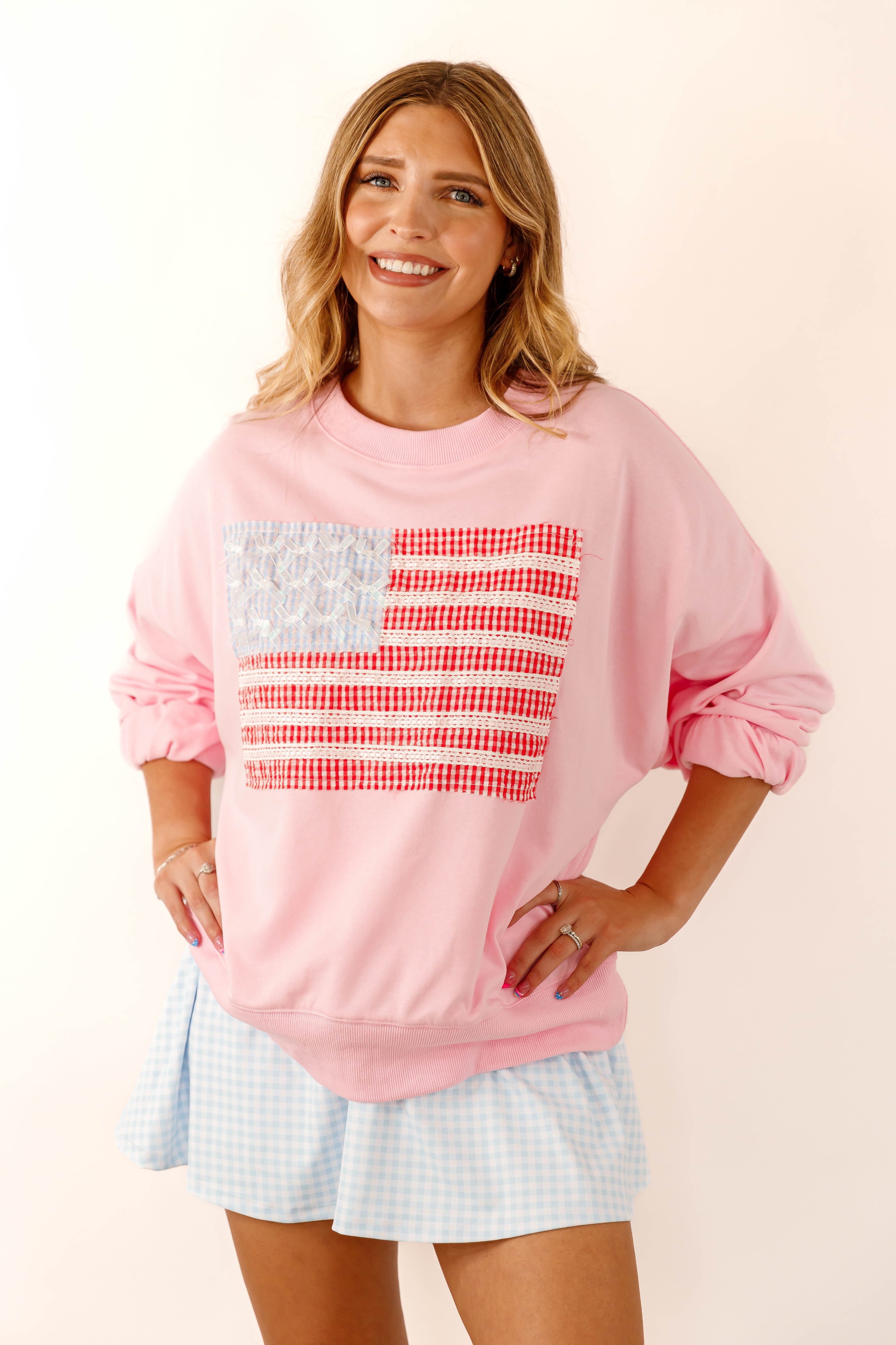 America's Sweetheart Pullover-Pink