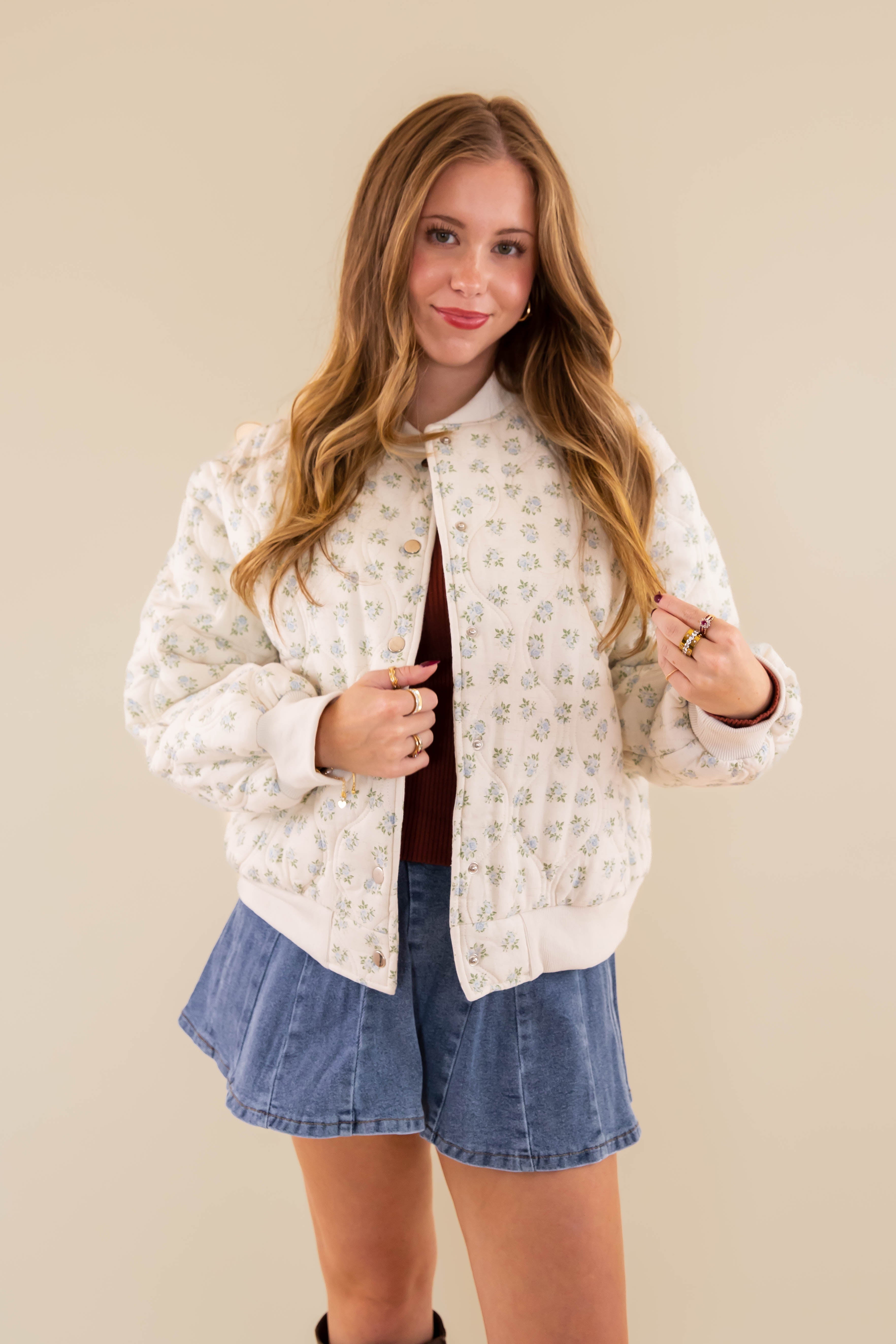Waiting To Bloom Quilted Jacket