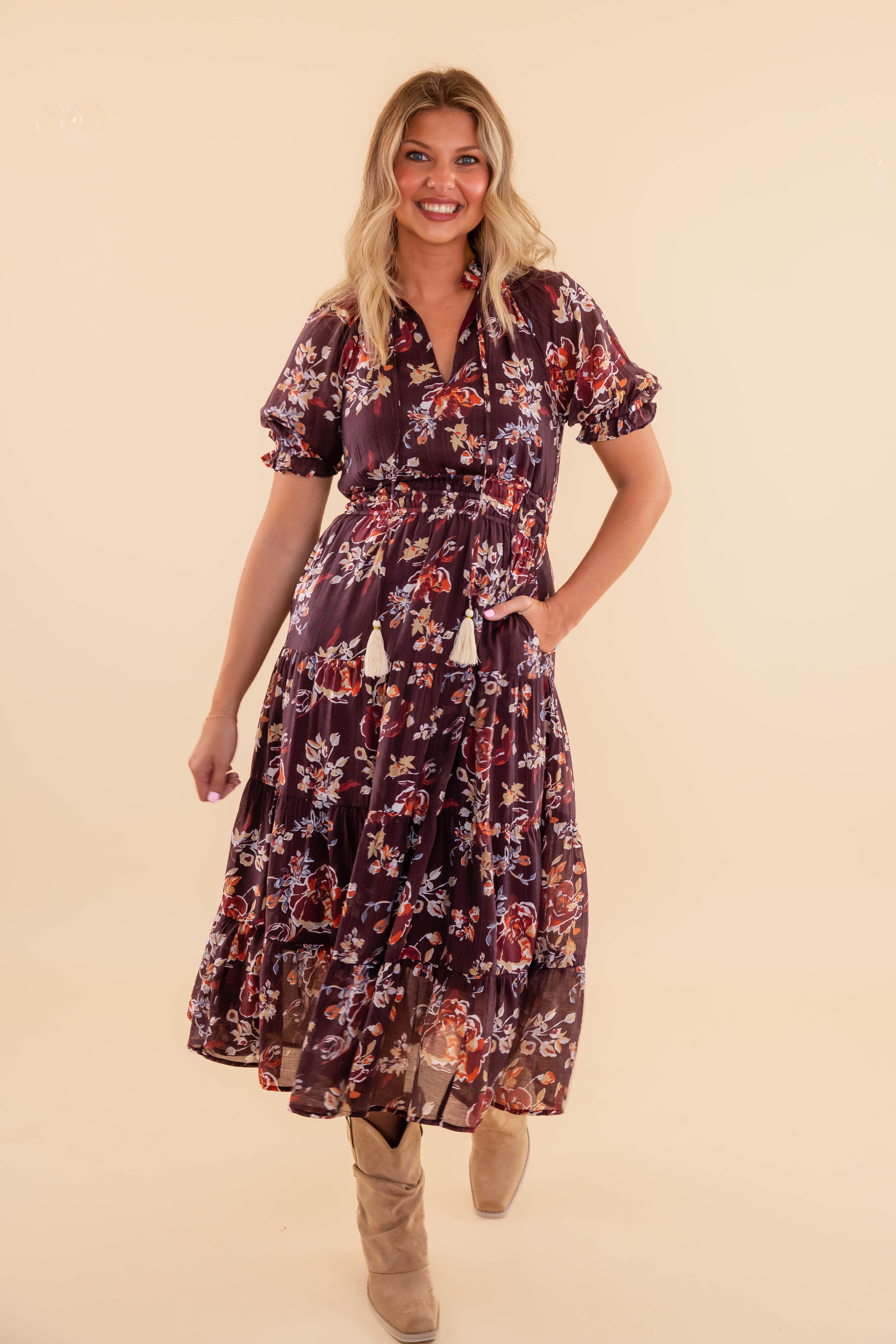As The Leaves Change Midi Dress