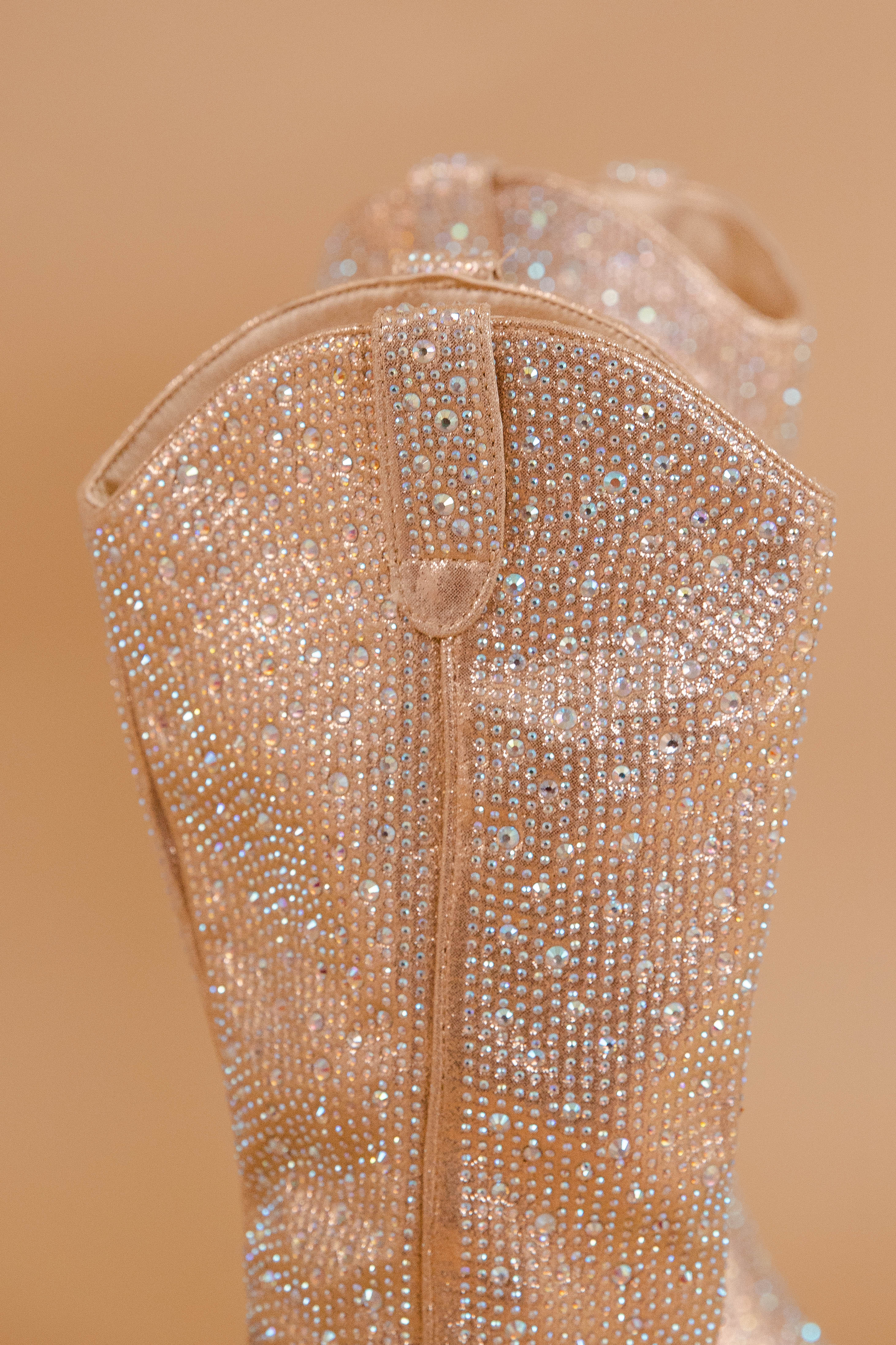 RESTOCK: Kyle Rhinestone Western Boots-Champagne