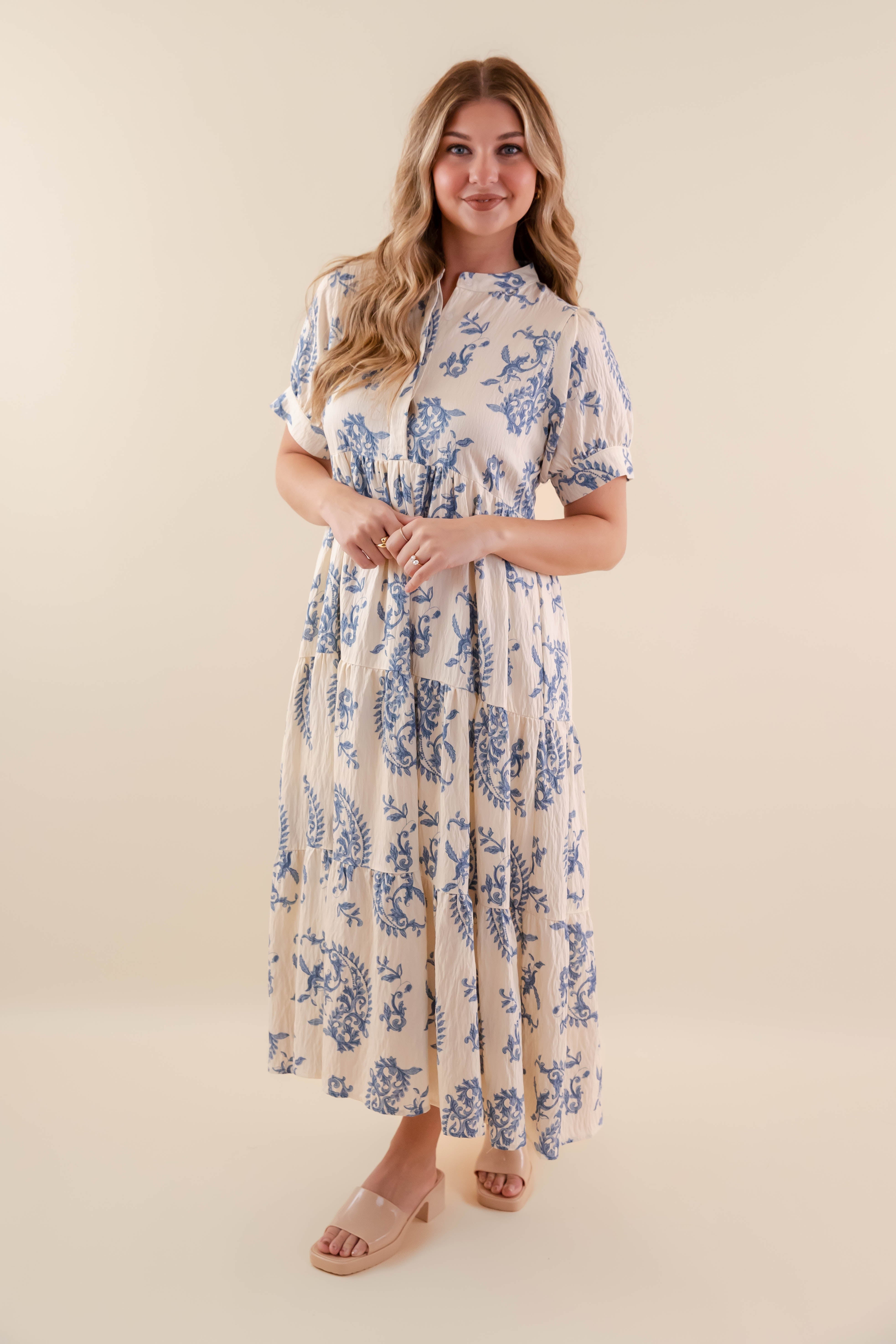 RESTOCK: Waves Of Life Midi Dress