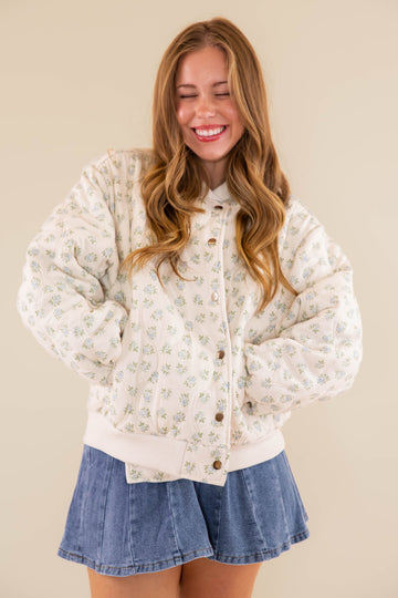 Waiting To Bloom Quilted Jacket