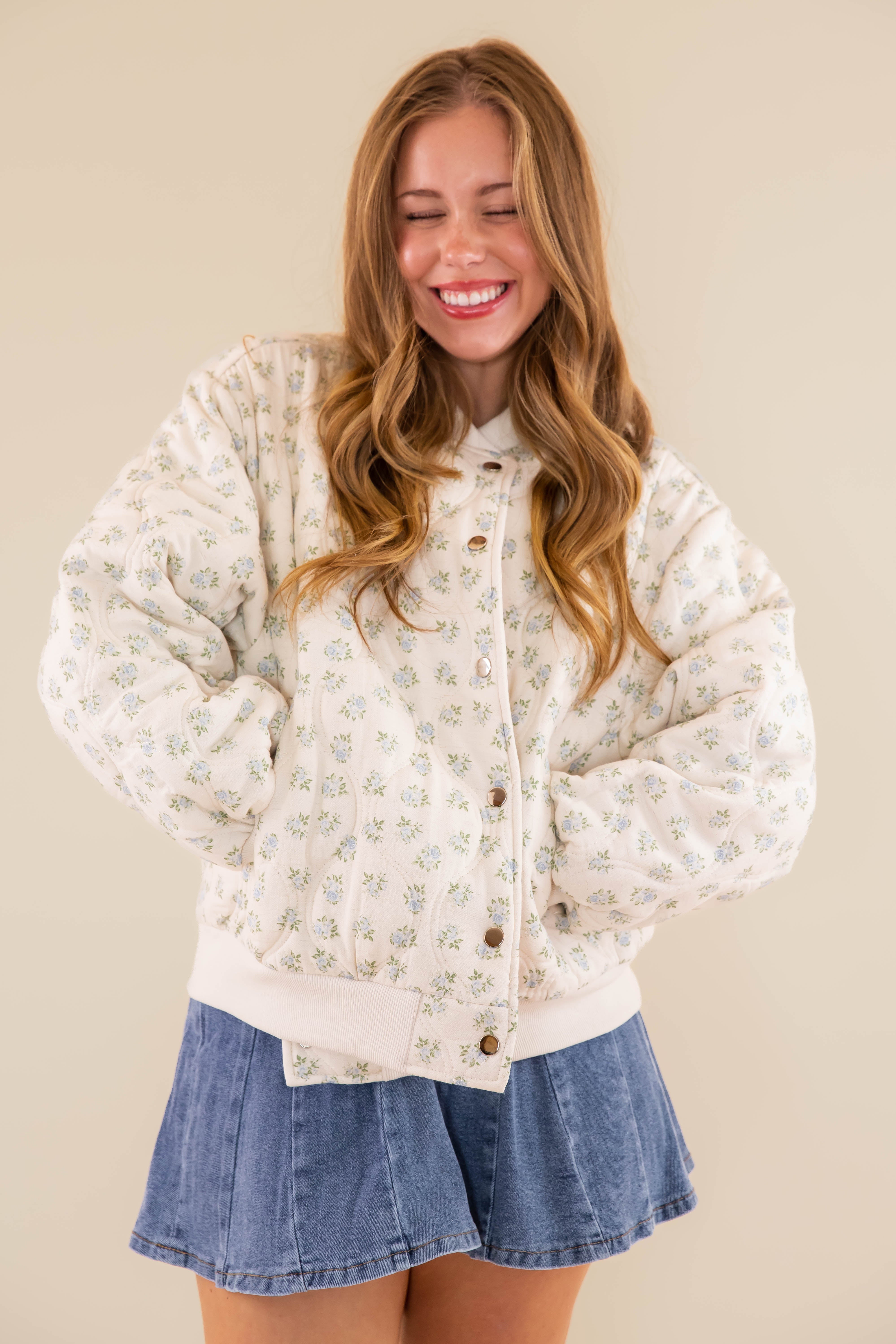 Waiting To Bloom Quilted Jacket