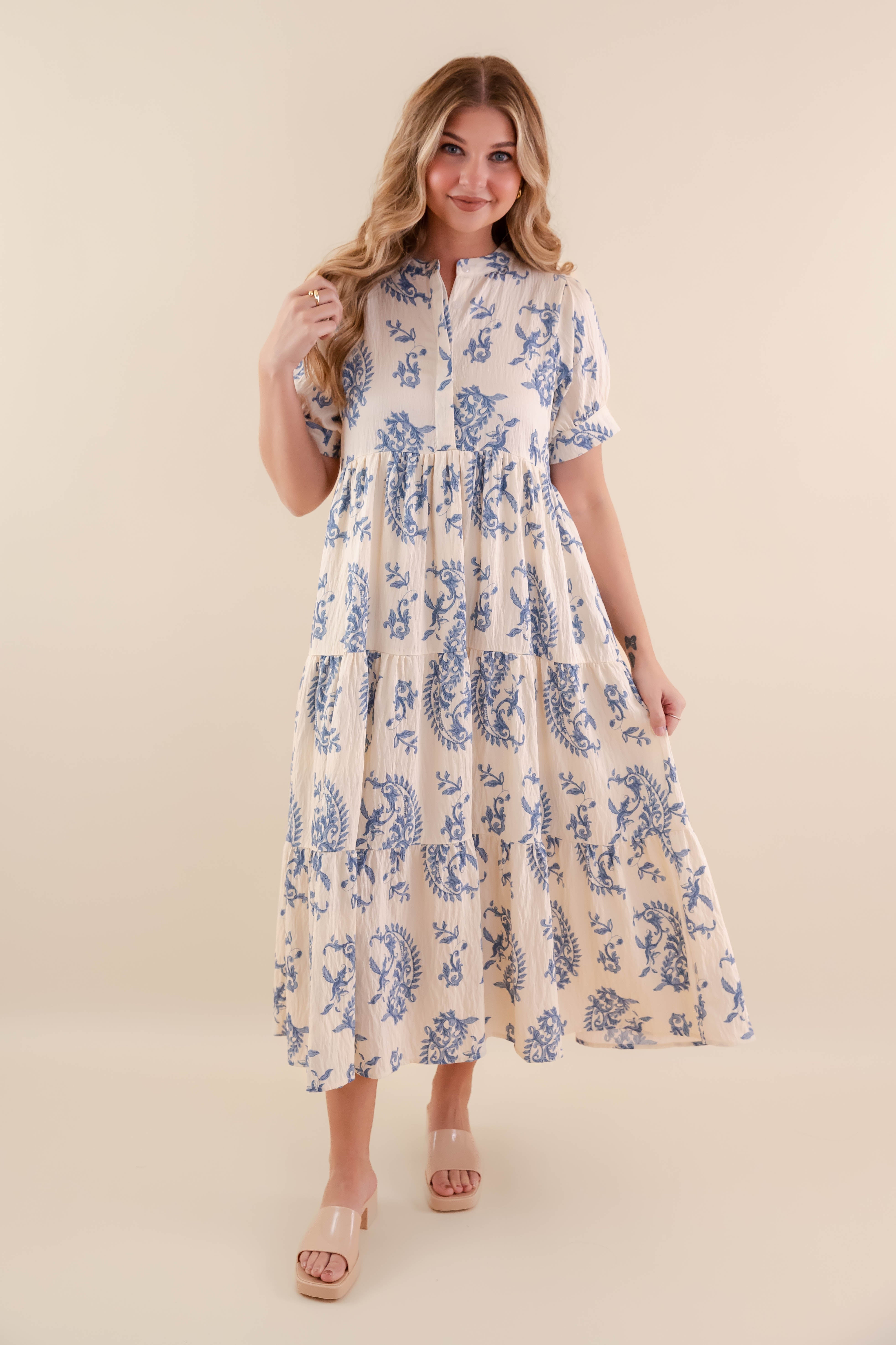 RESTOCK: Waves Of Life Midi Dress
