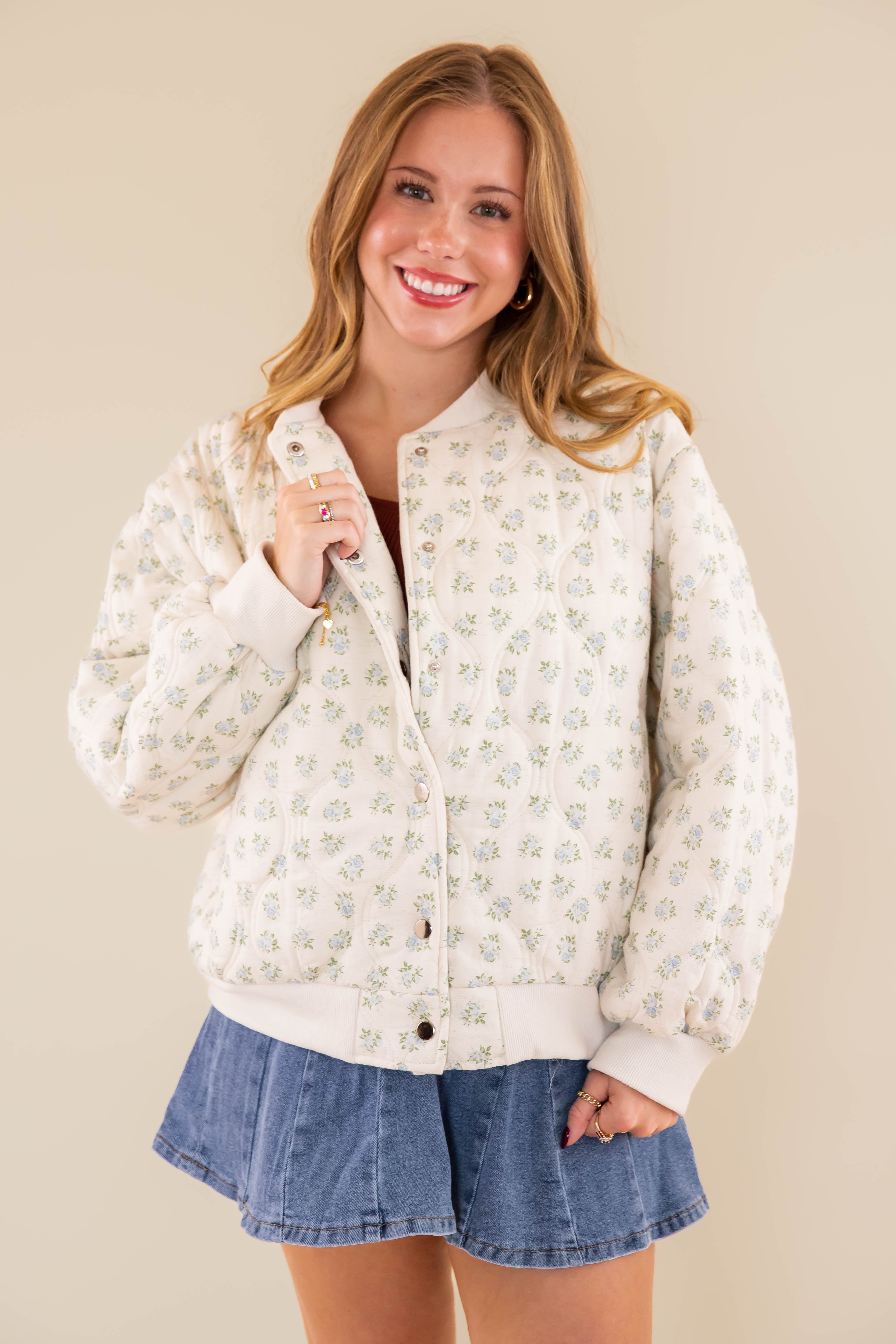 Waiting To Bloom Quilted Jacket