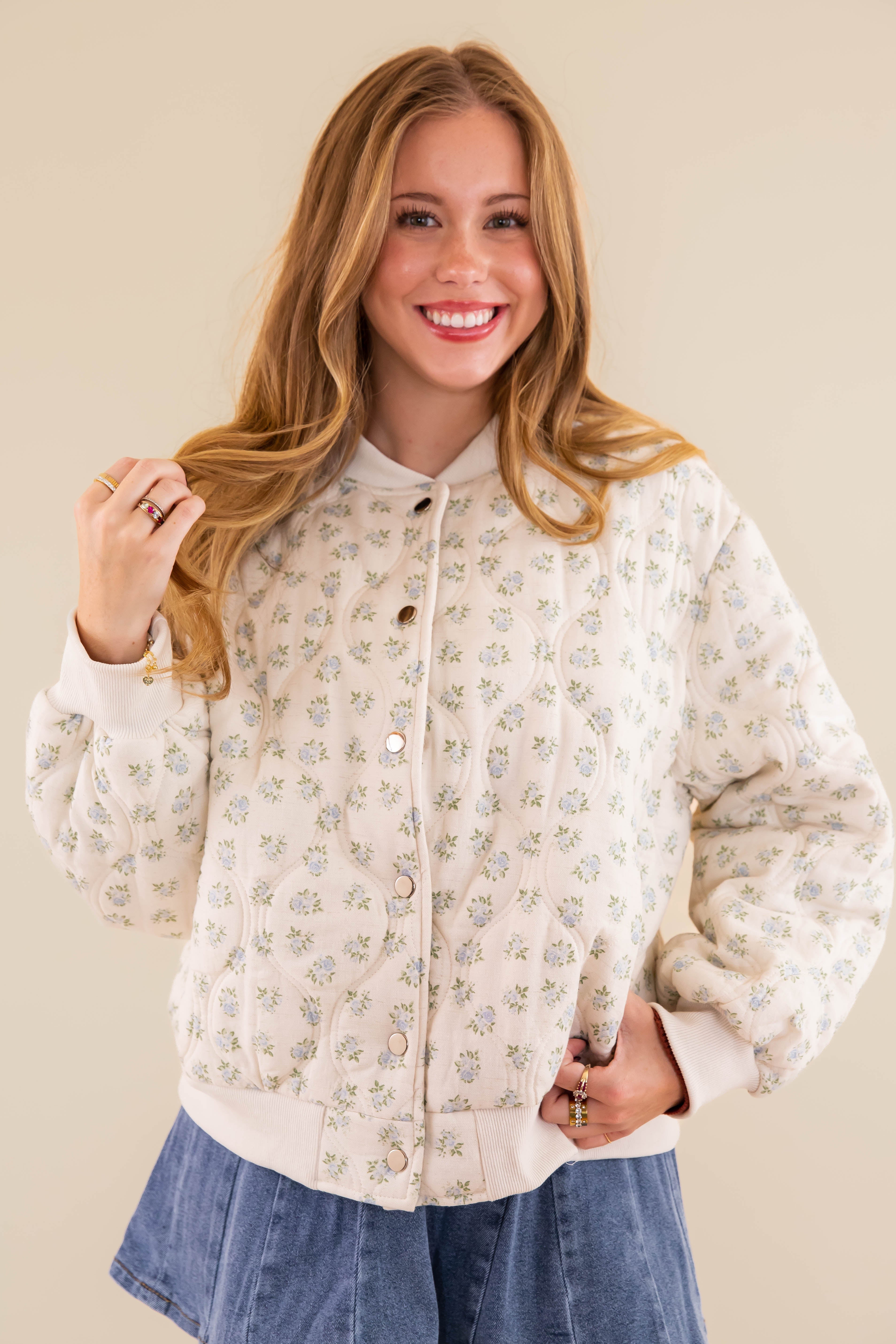Waiting To Bloom Quilted Jacket