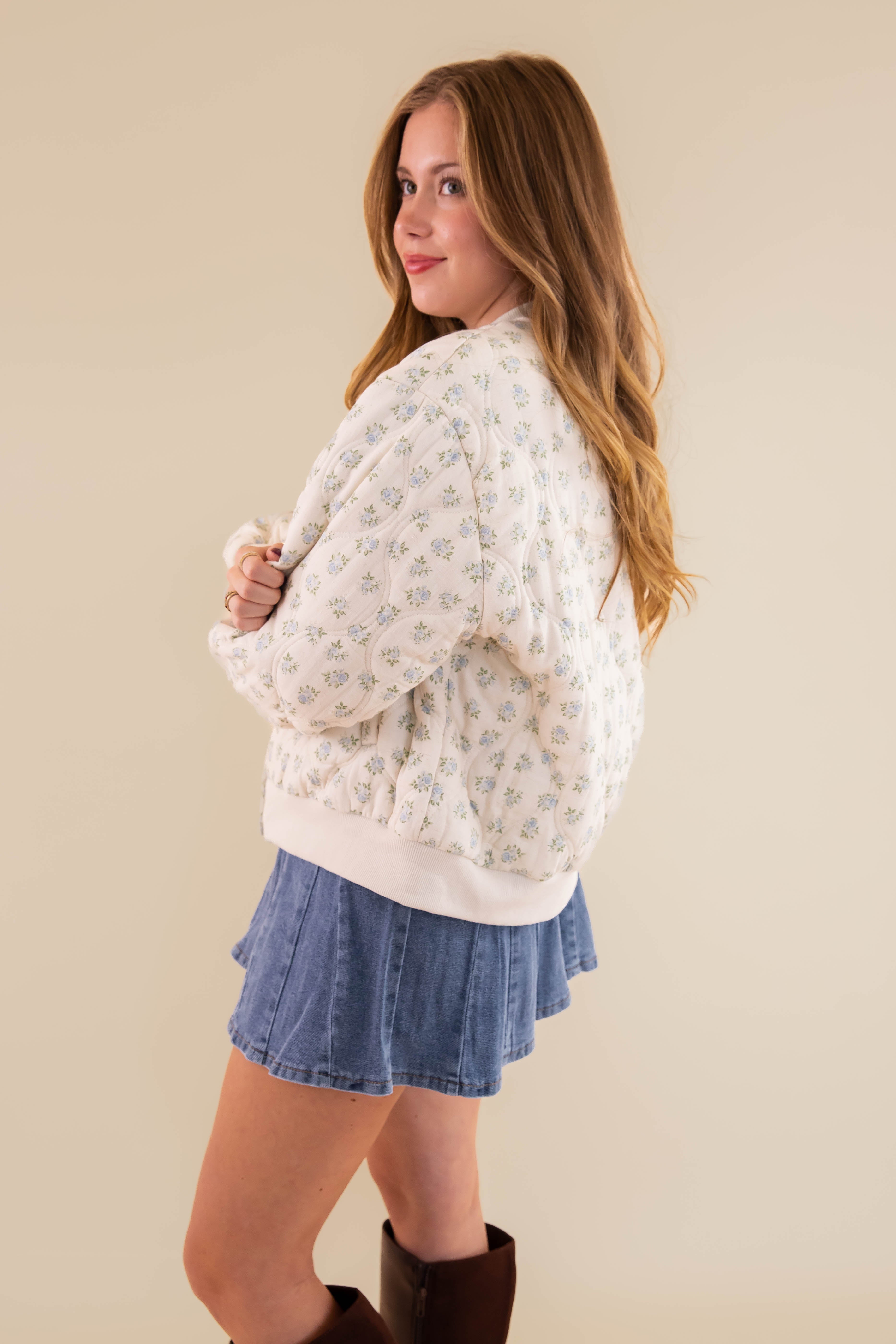 Waiting To Bloom Quilted Jacket