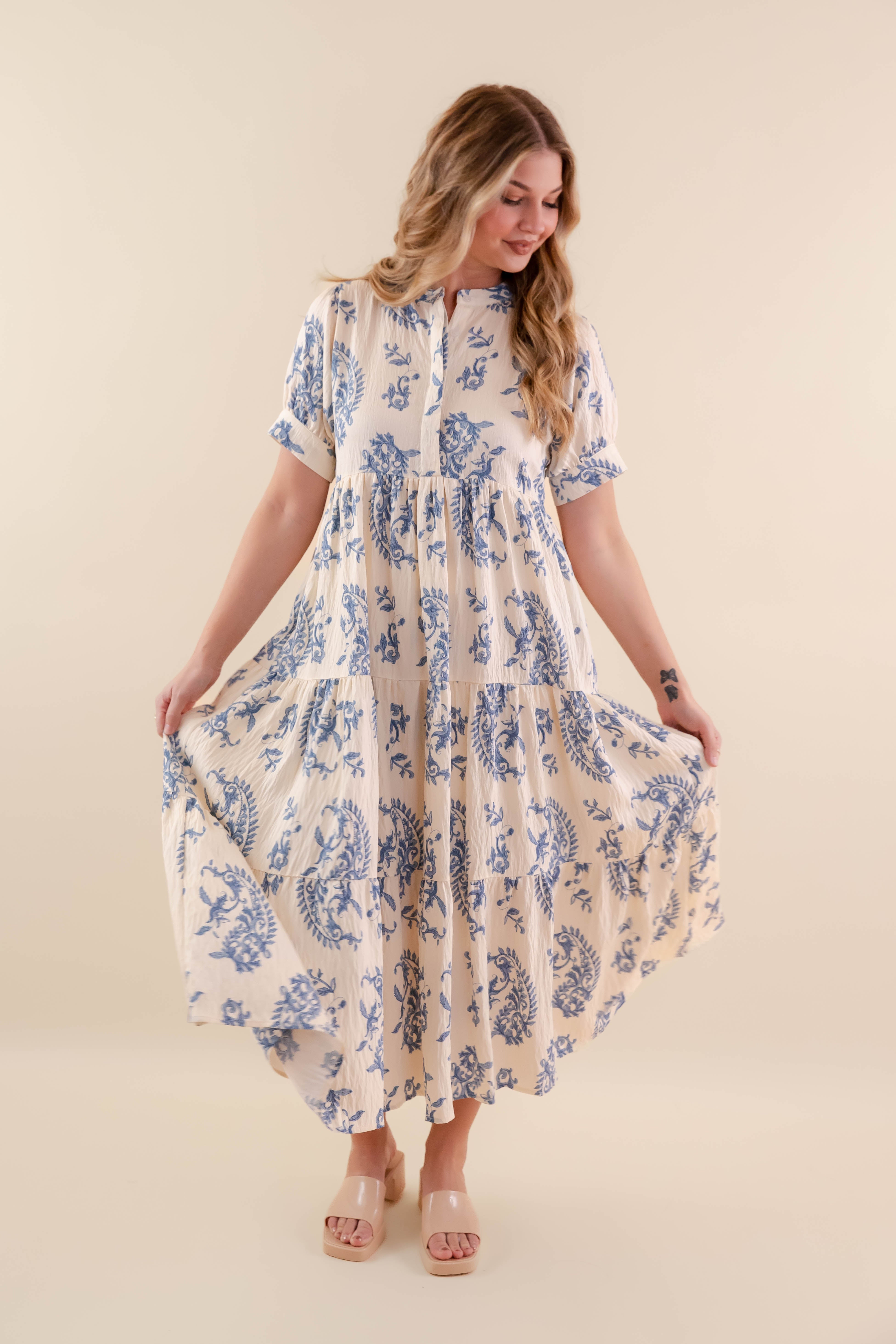 RESTOCK: Waves Of Life Midi Dress