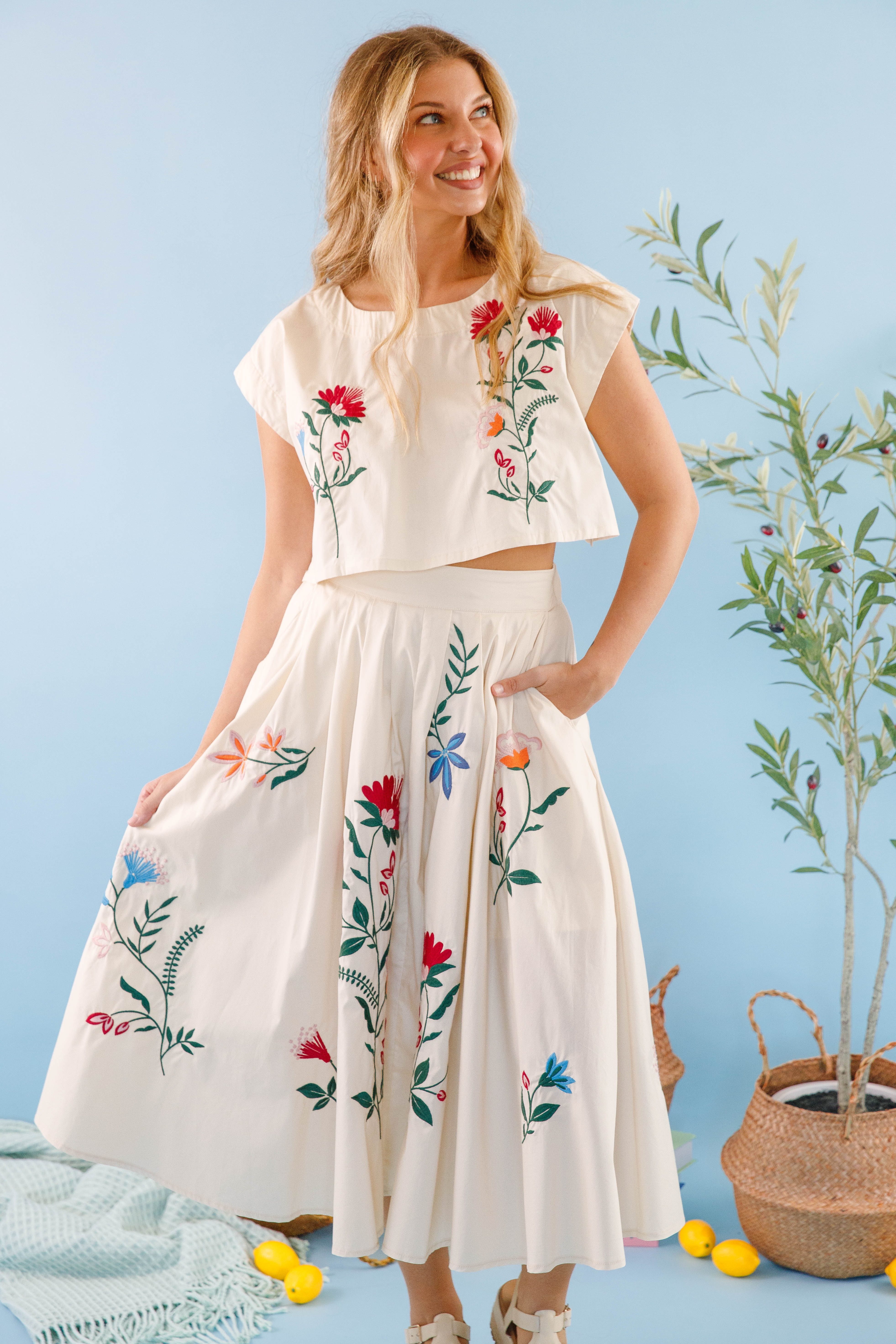 Finding The Good Midi Skirt-Tan