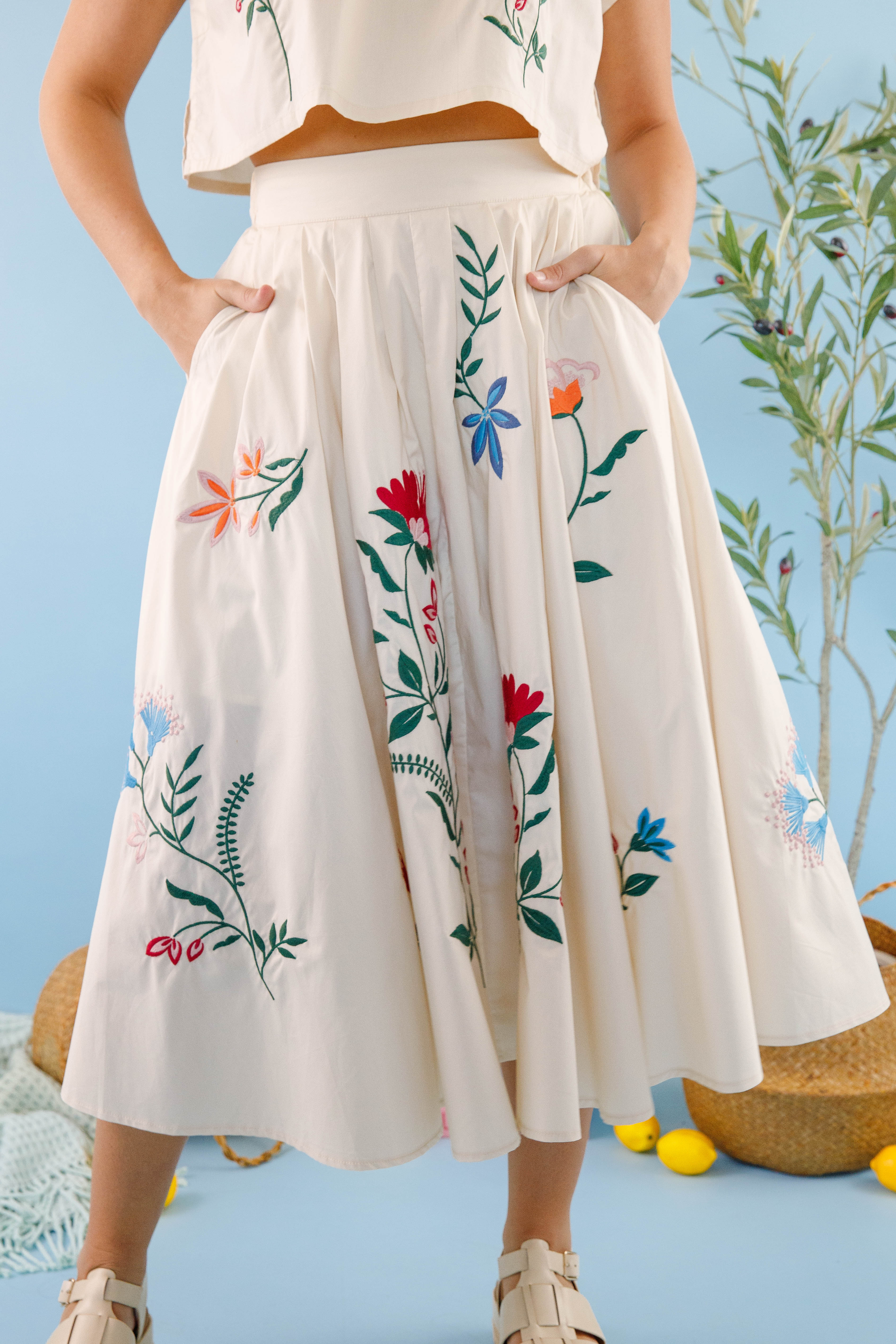Finding The Good Midi Skirt-Tan