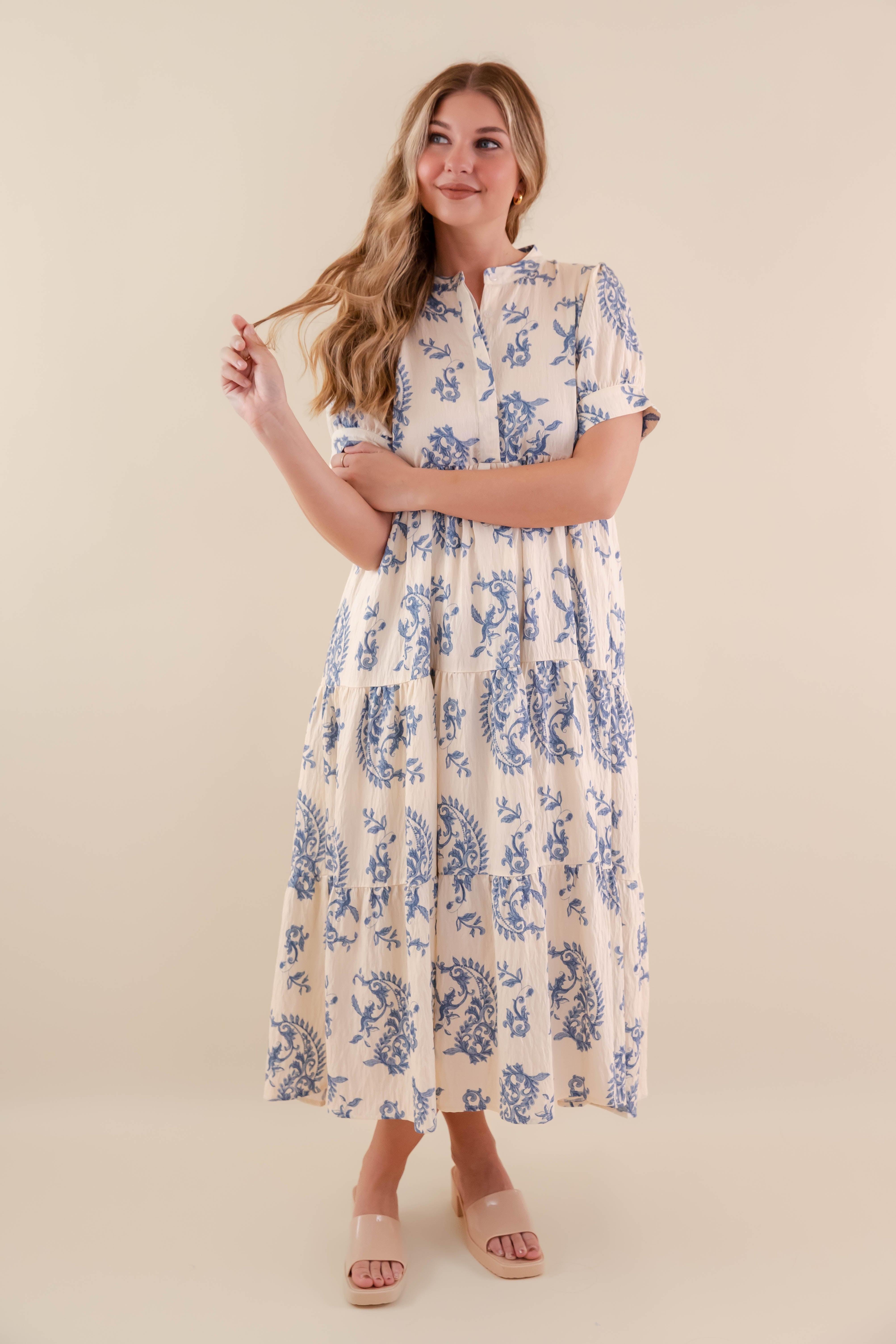 RESTOCK: Waves Of Life Midi Dress