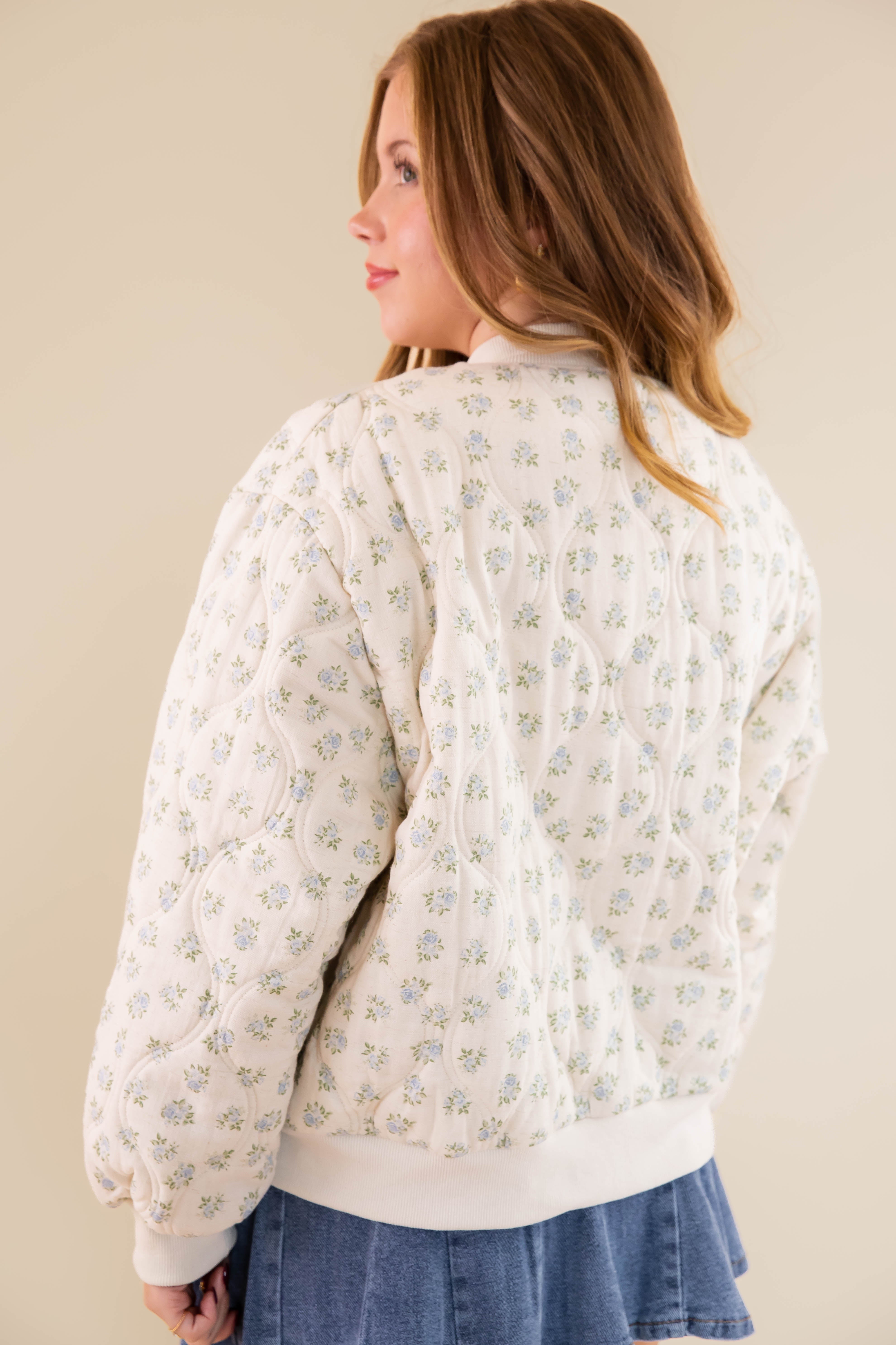 Waiting To Bloom Quilted Jacket