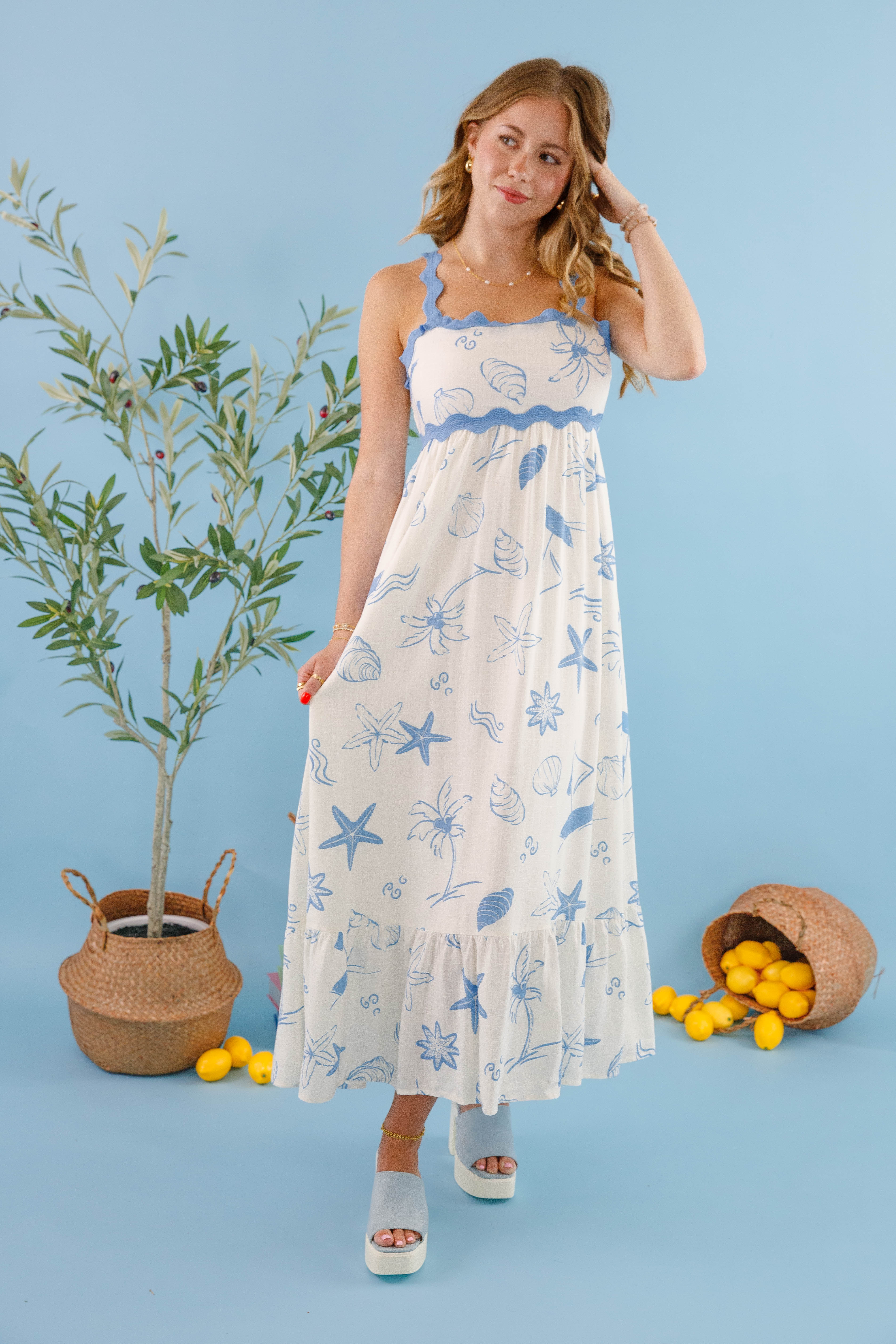 Calling To Me Midi Dress