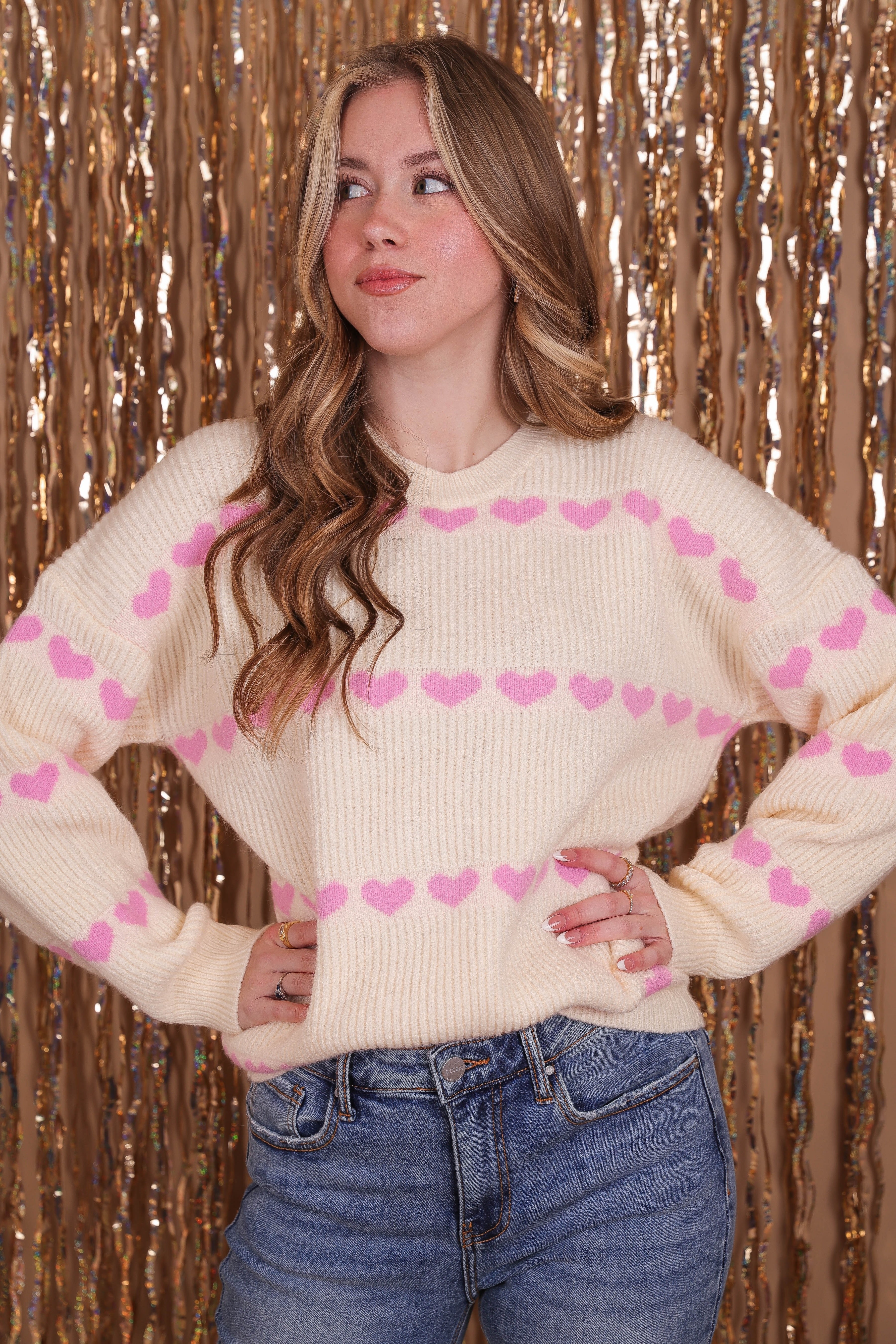 FINAL SALE: To My Heart's Content Sweater