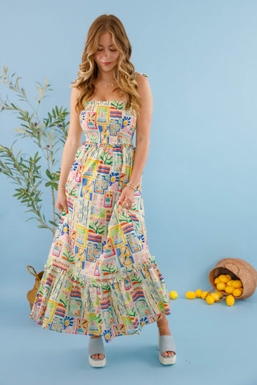 Linda Flora Midi Dress