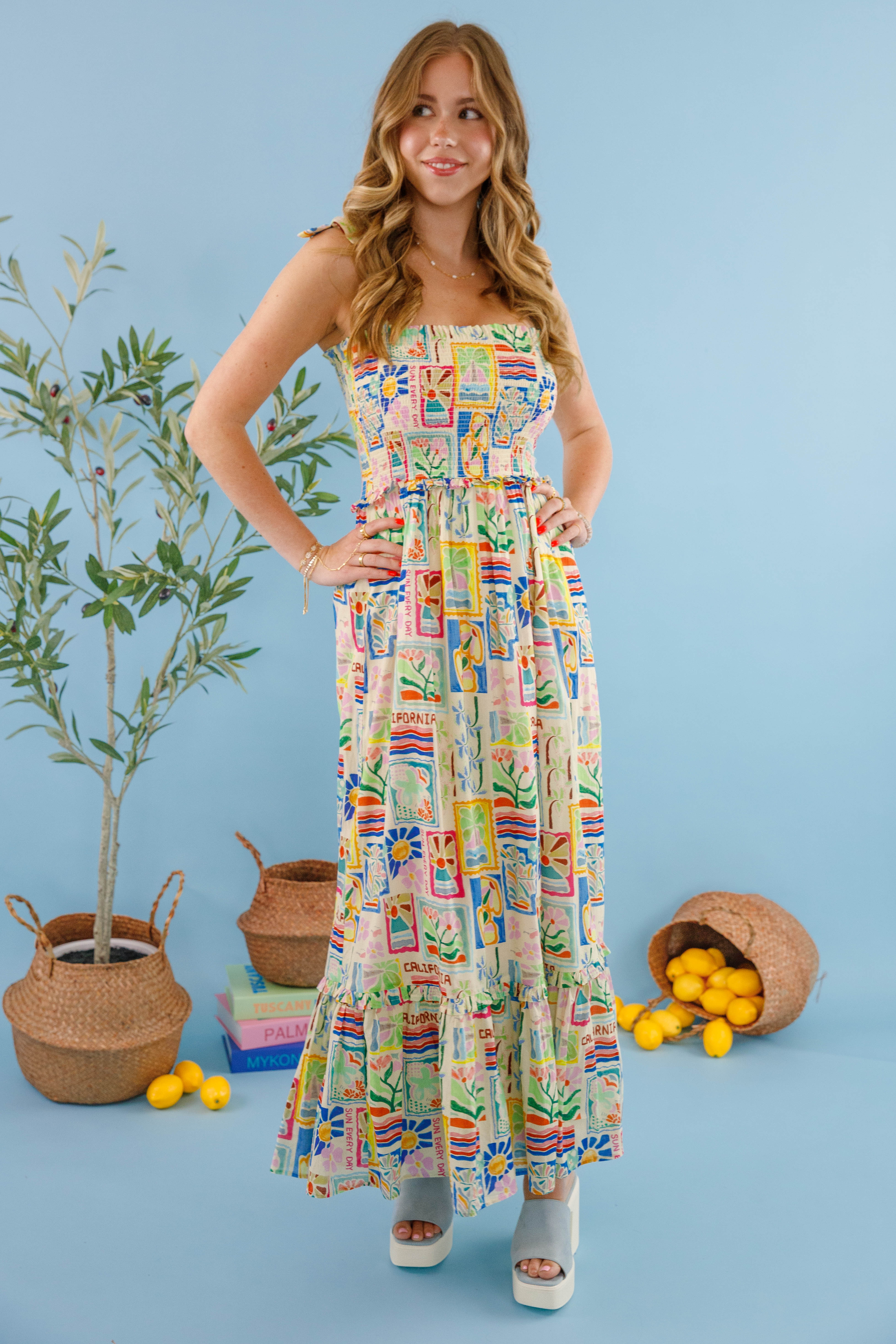 Linda Flora Midi Dress