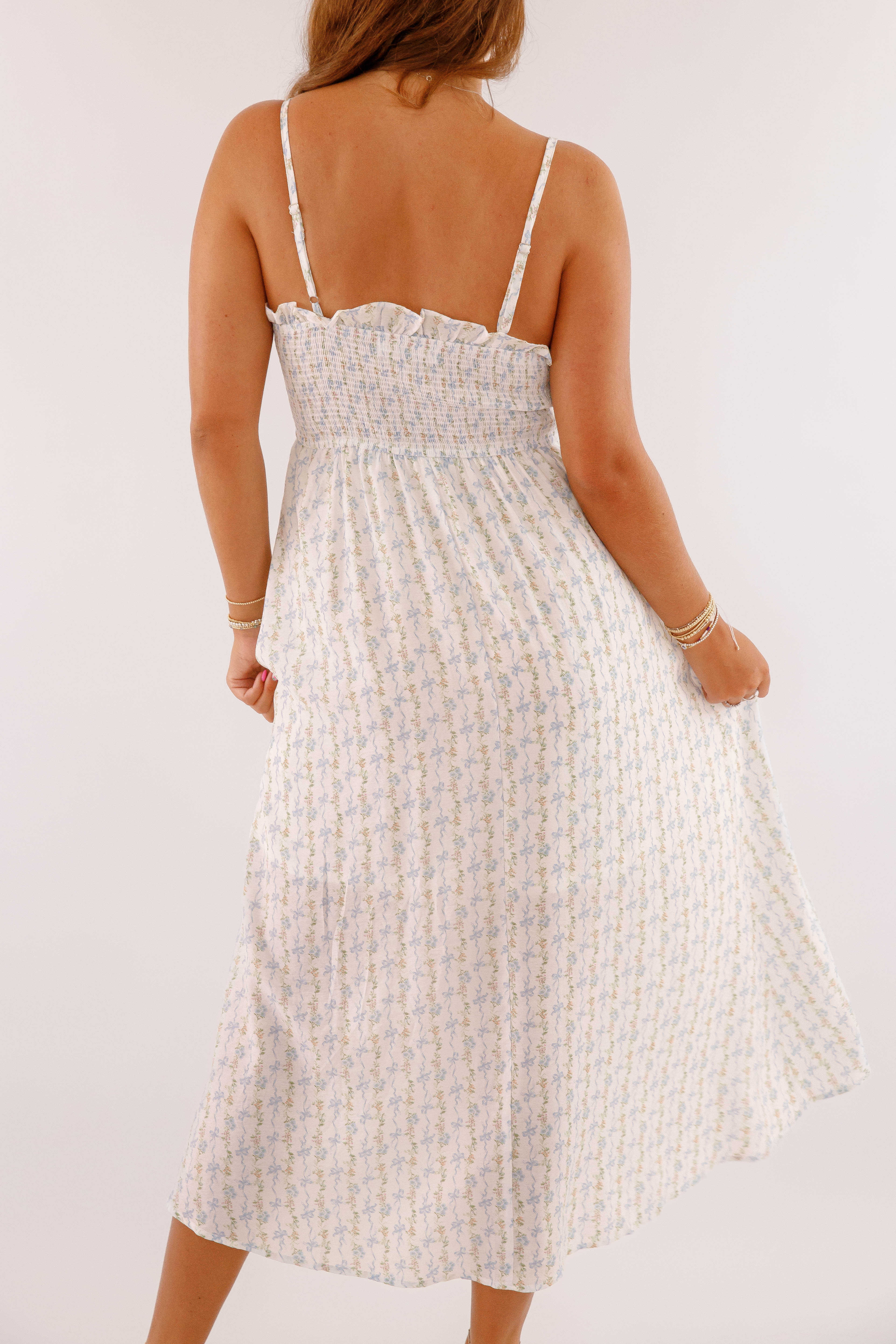 Back To Reality Midi Dress-Blue