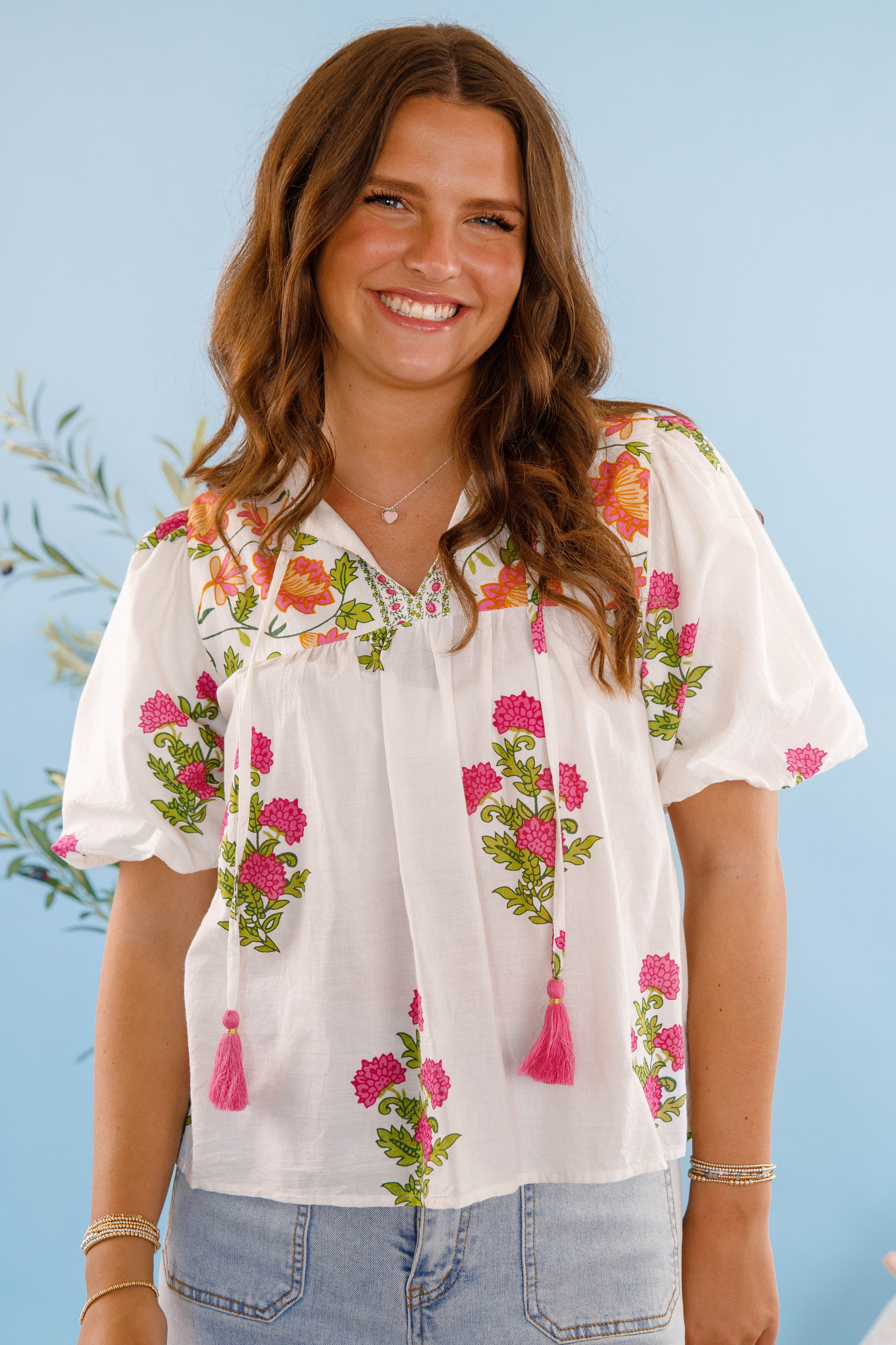 On The Move Blouse-White