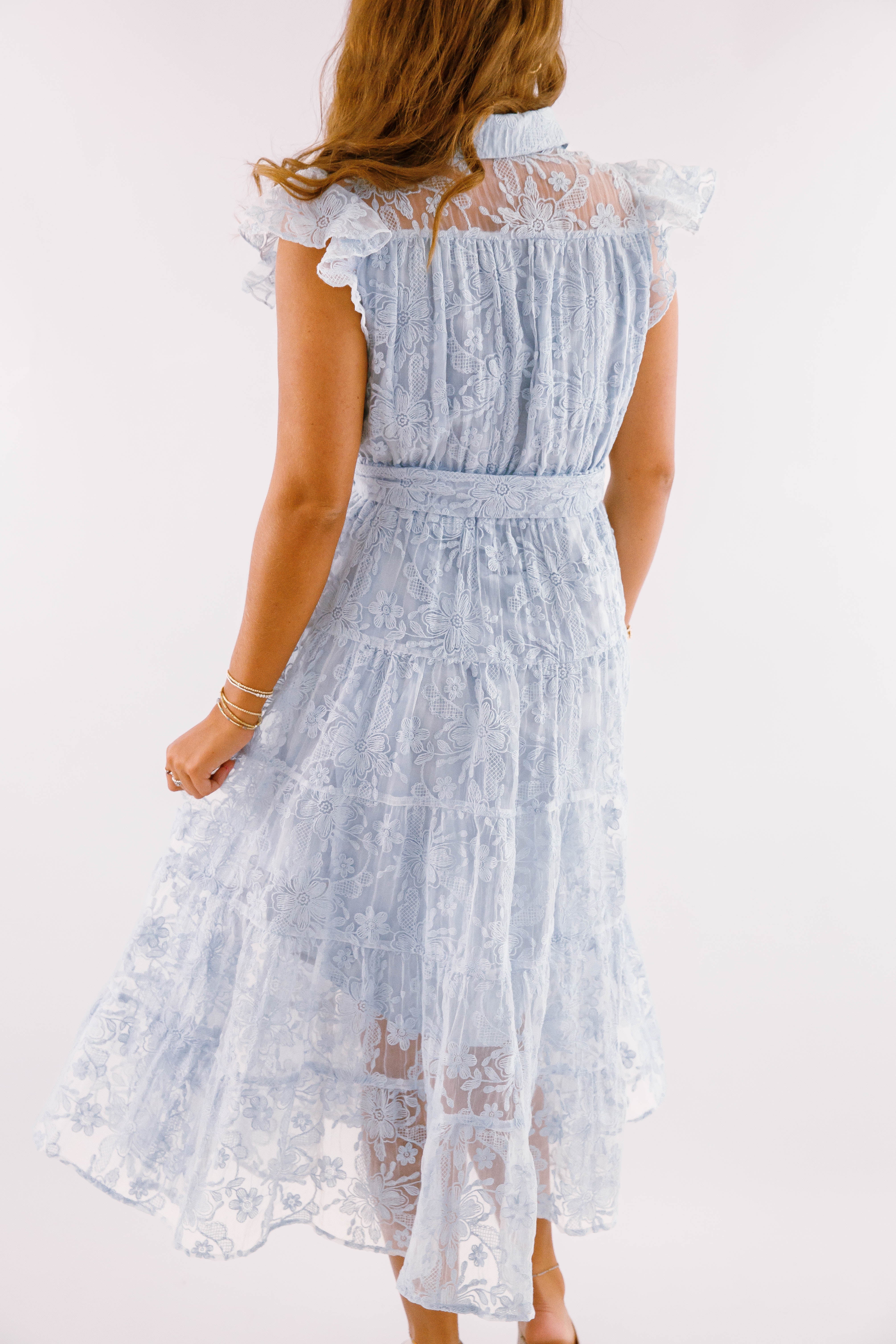 The Small Details Midi Dress-Baby Blue