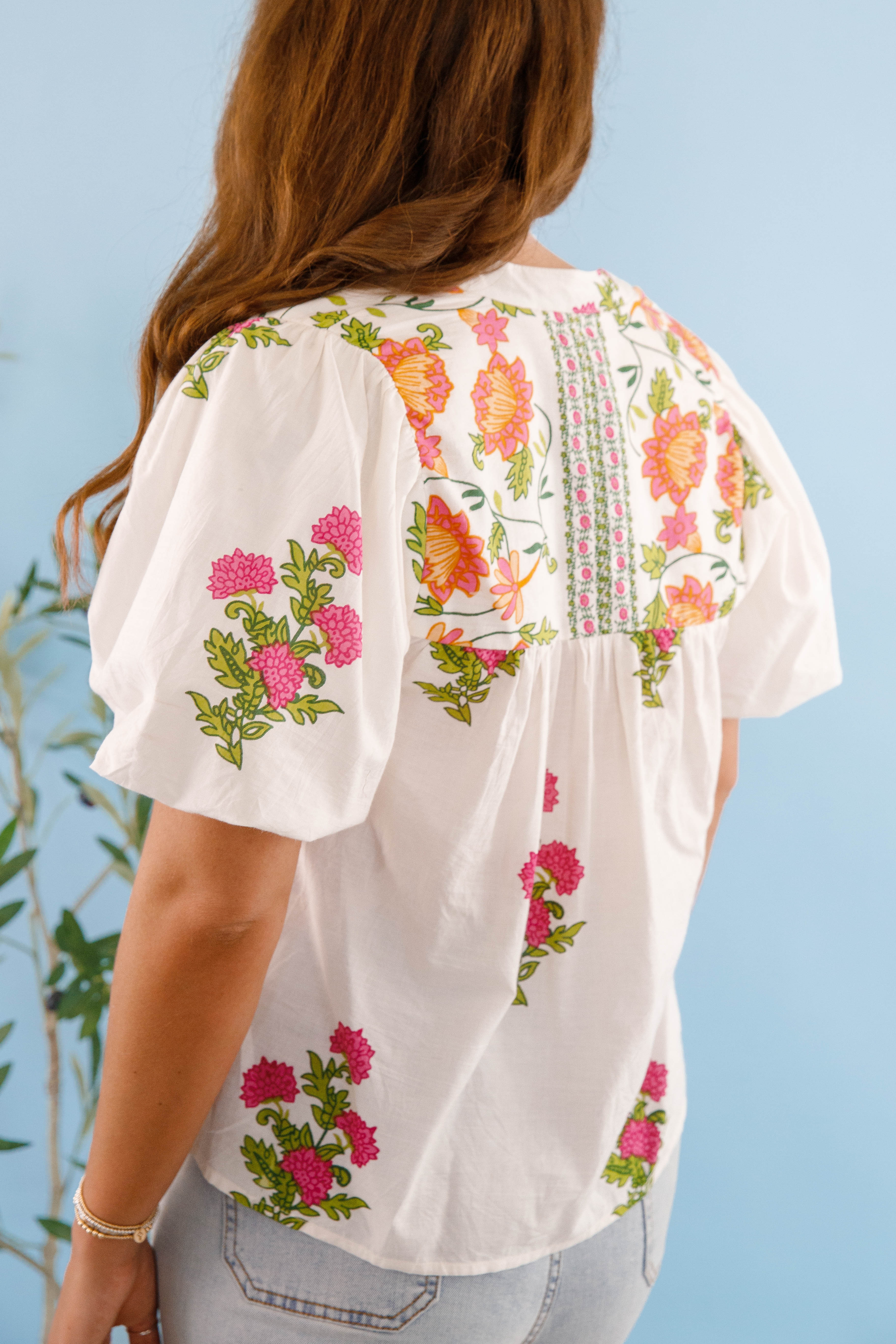 On The Move Blouse-White
