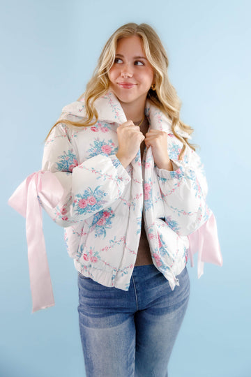 RESTOCK: Graceful Moments Puffer Jacket-White