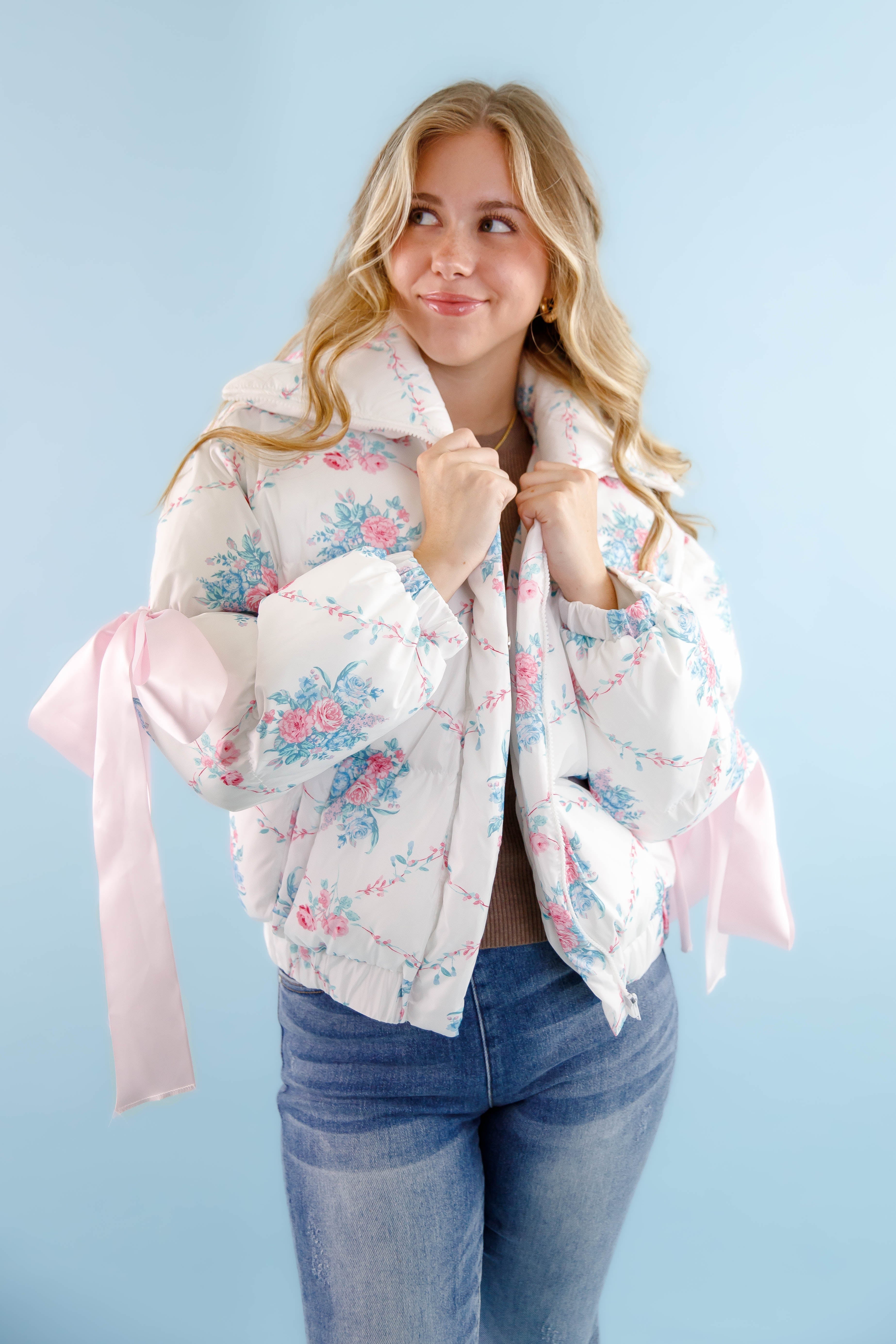RESTOCK: Graceful Moments Puffer Jacket-White