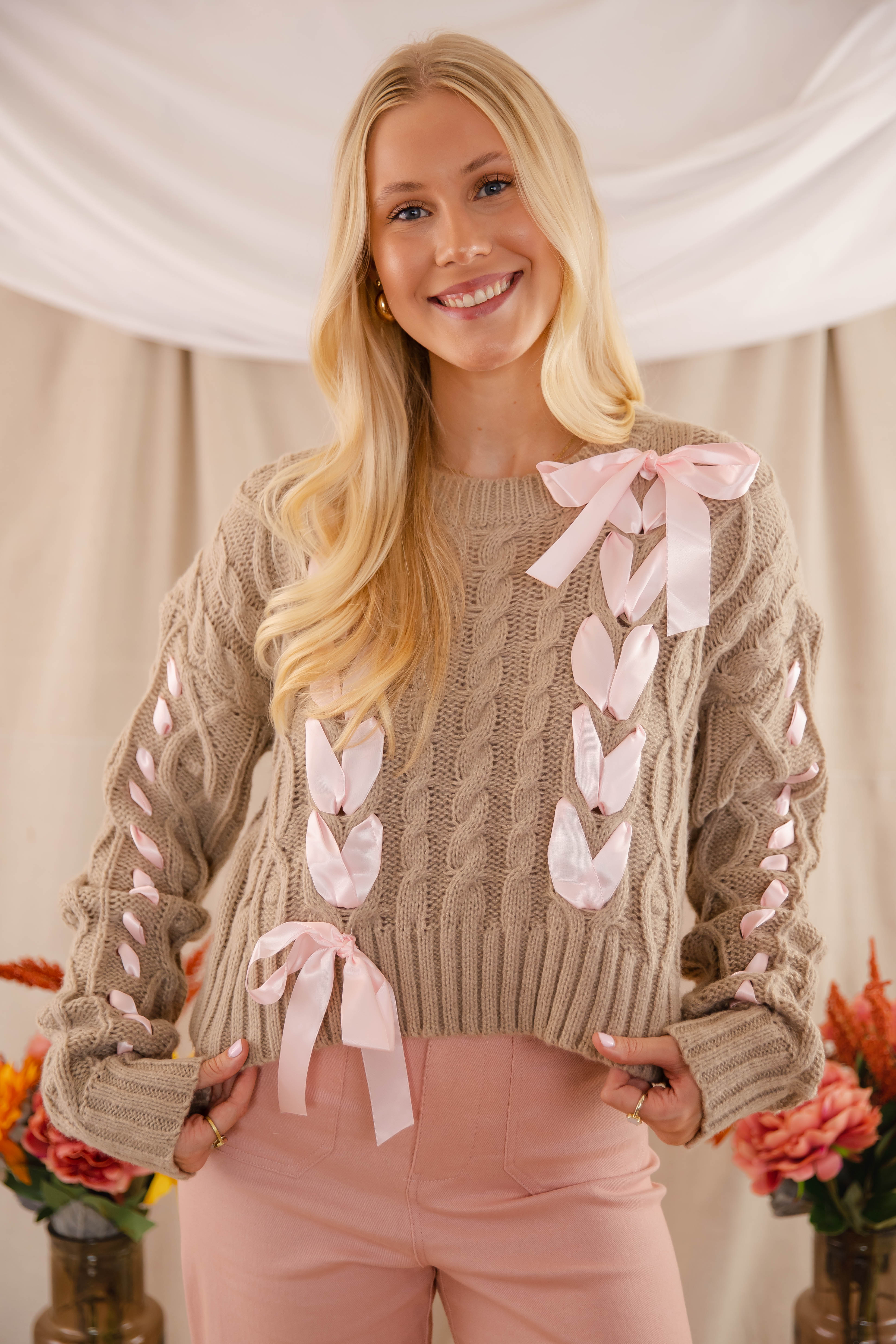 FINAL SALE: Notice The Little Things Ribbon Sweater