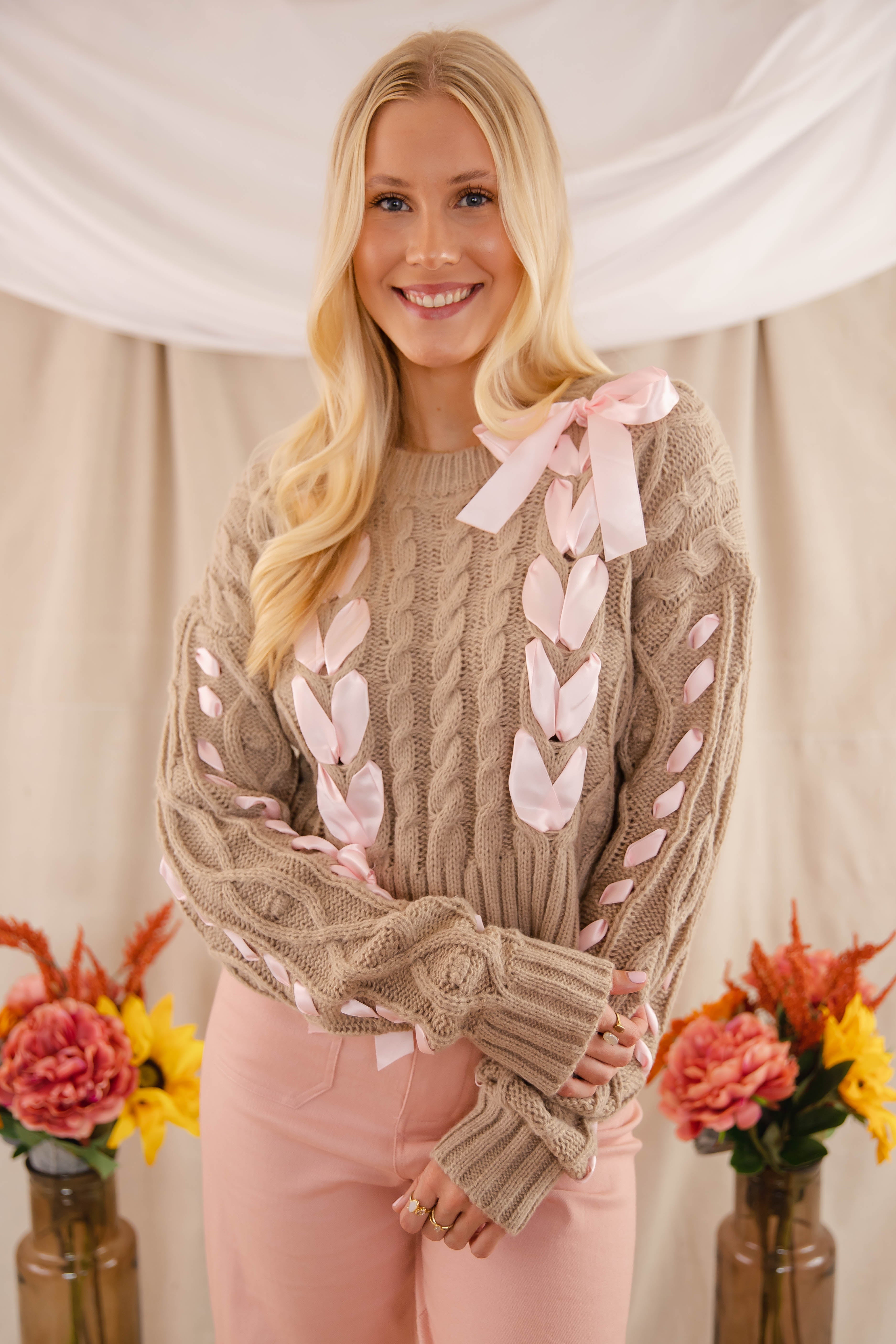 FINAL SALE: Notice The Little Things Ribbon Sweater