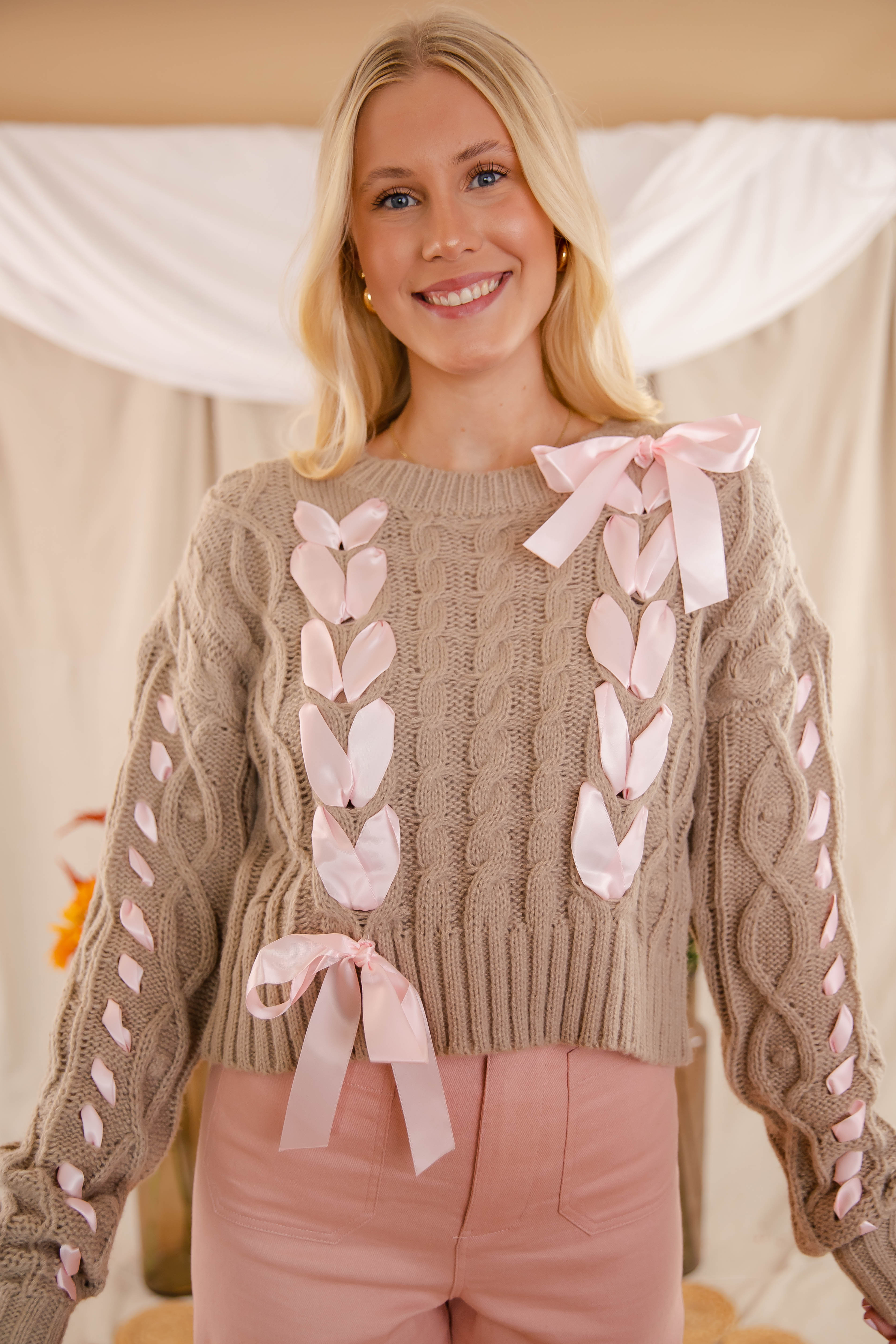FINAL SALE: Notice The Little Things Ribbon Sweater
