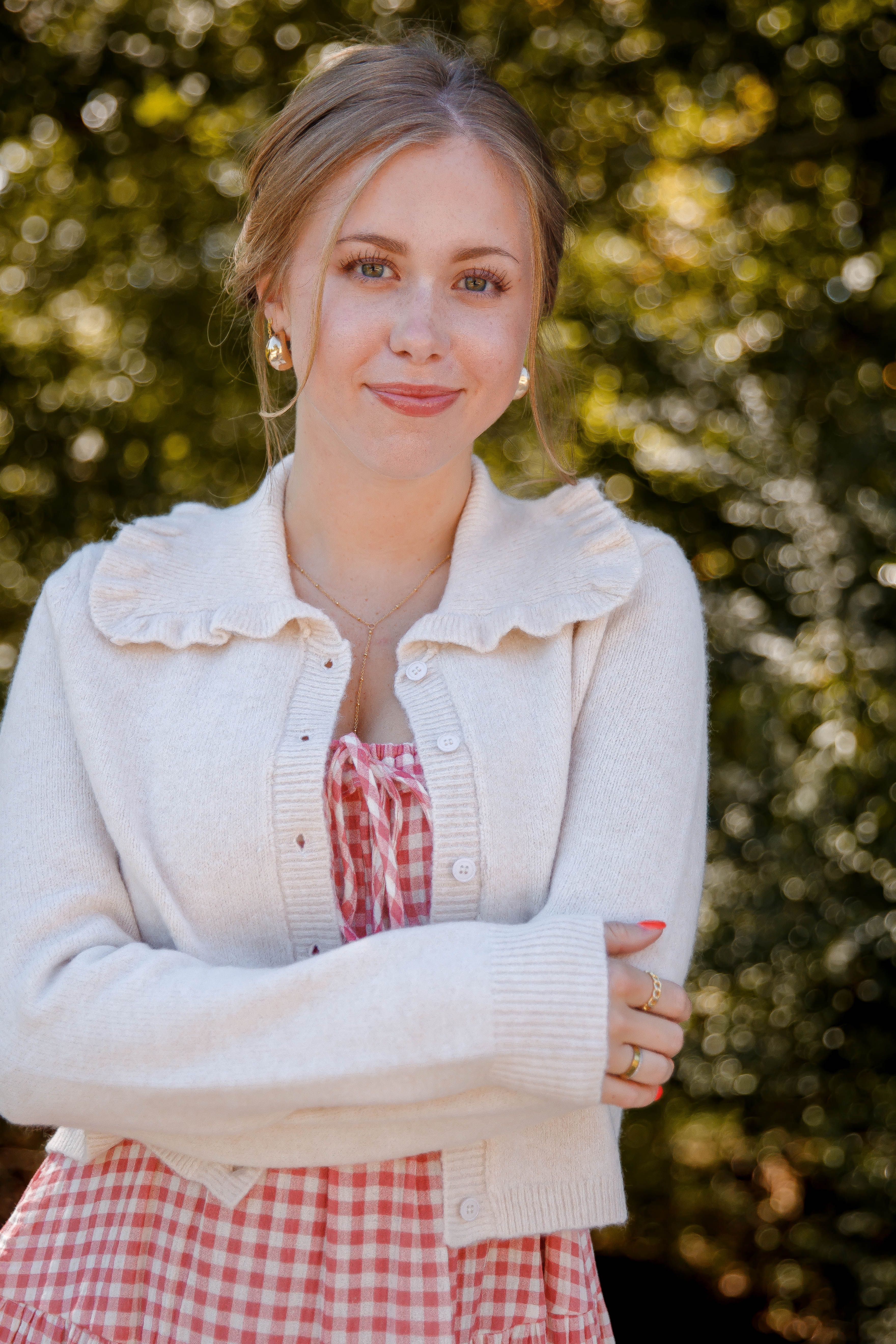 Frills and Thrills Cardigan-Beige