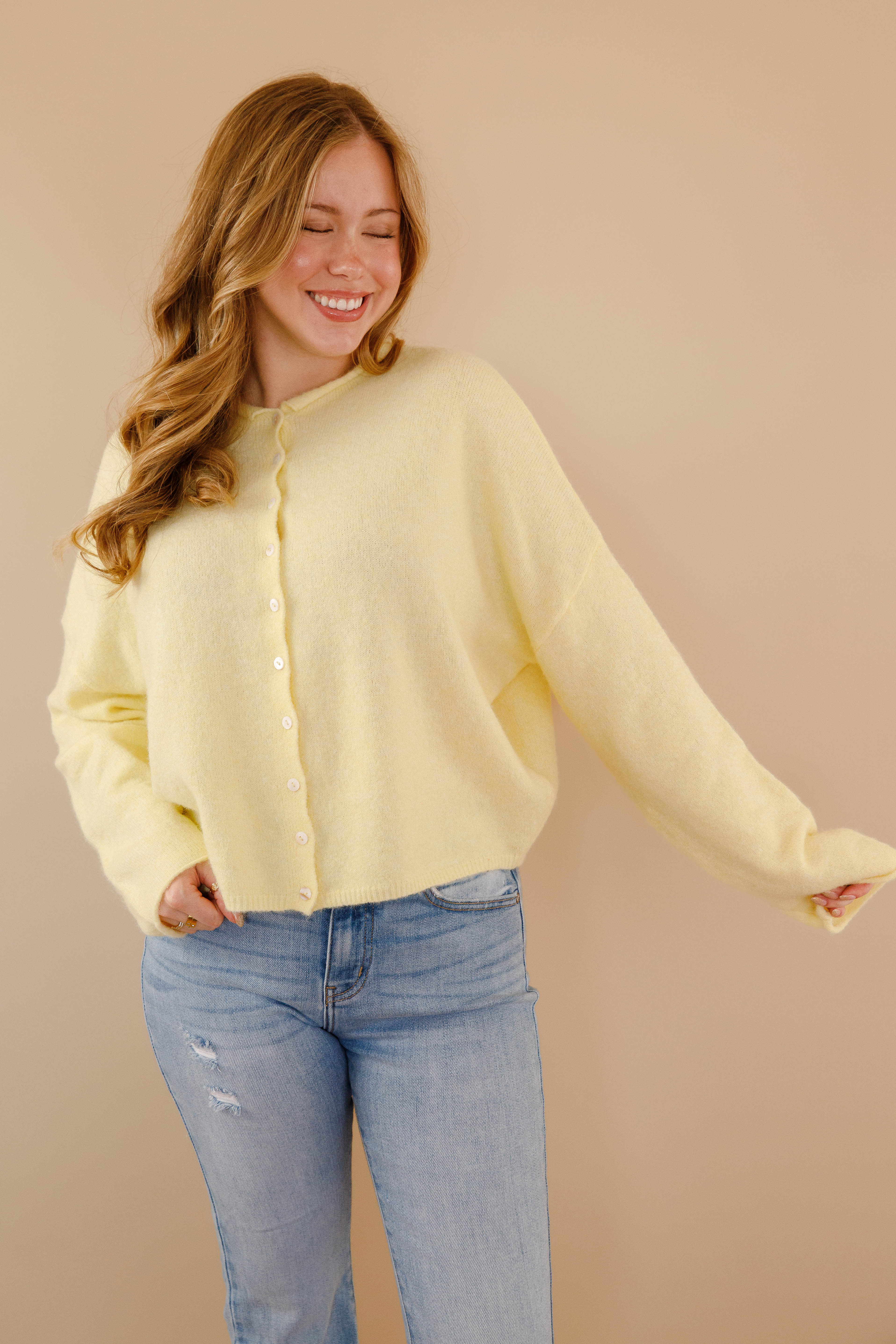 Back To My Old Ways Cardigan-Yellow