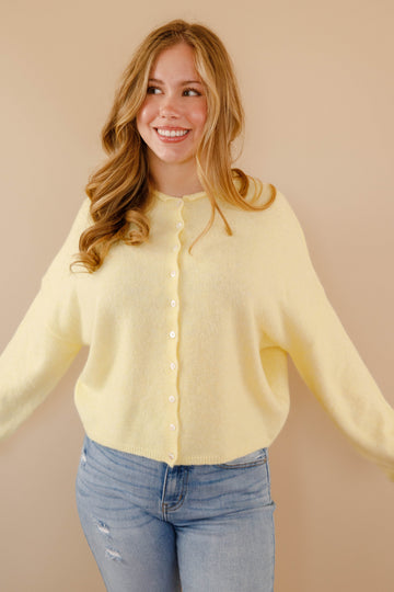 Back To My Old Ways Cardigan-Yellow
