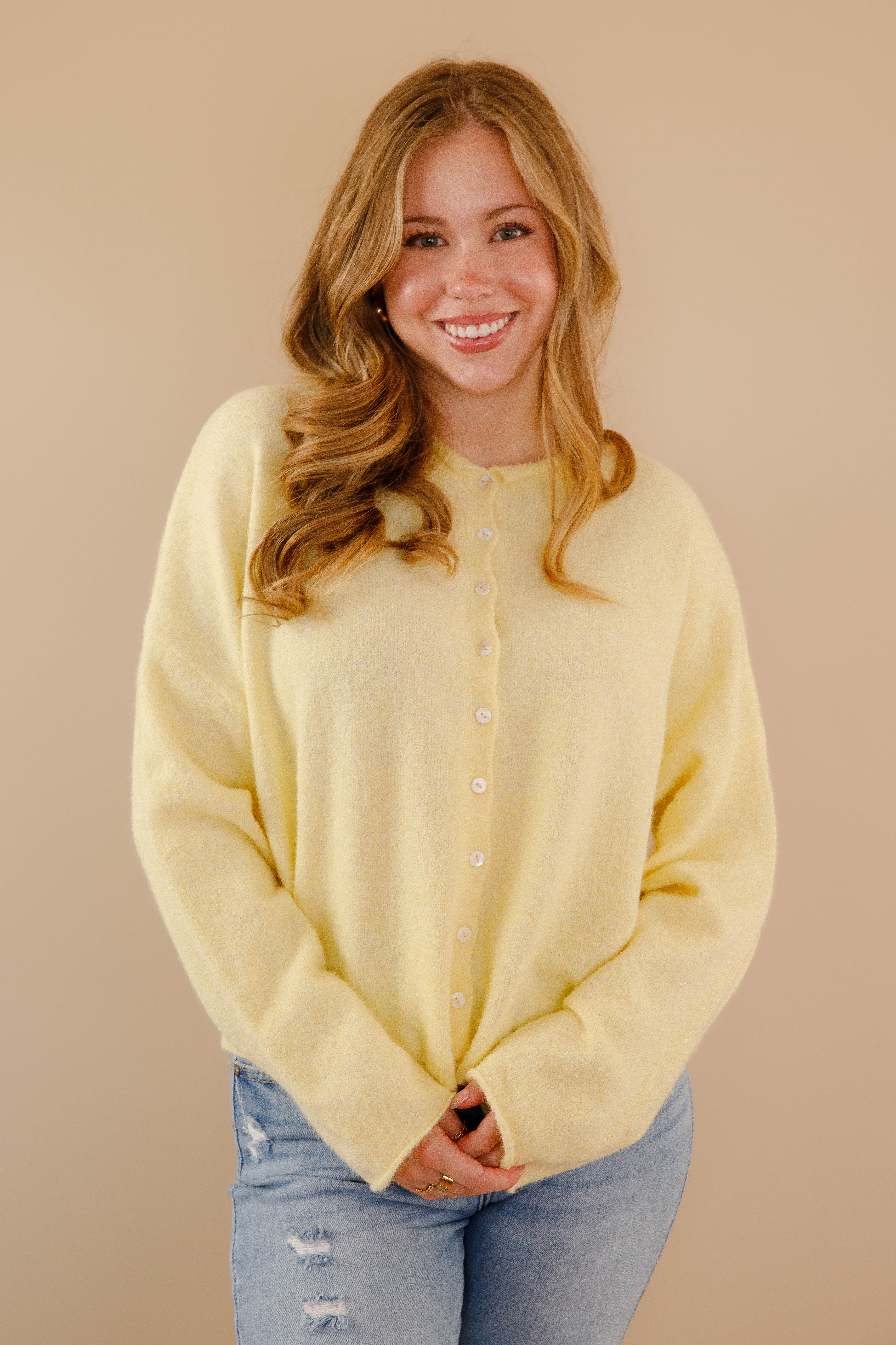 Back To My Old Ways Cardigan-Yellow