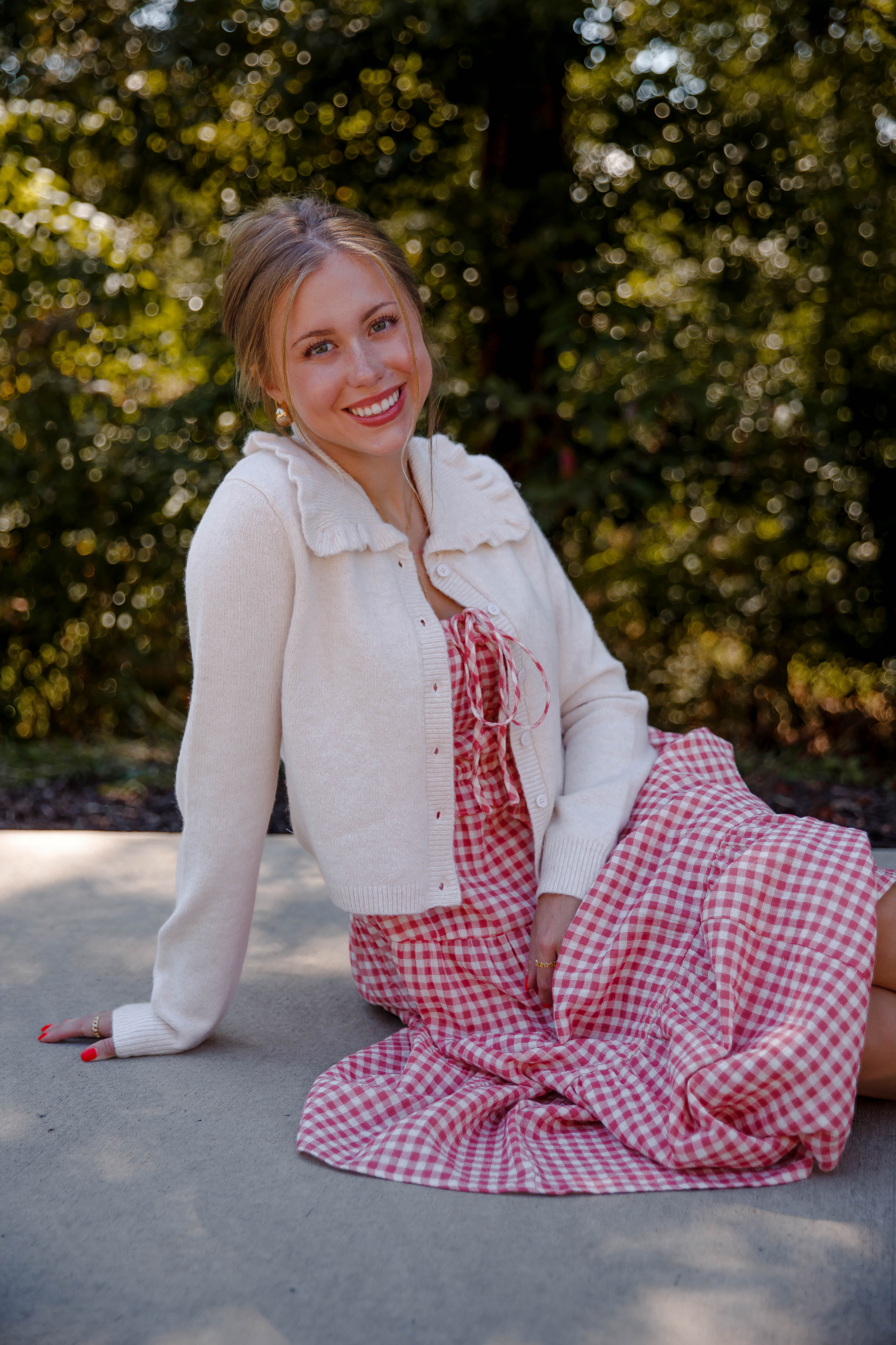 Frills and Thrills Cardigan-Beige