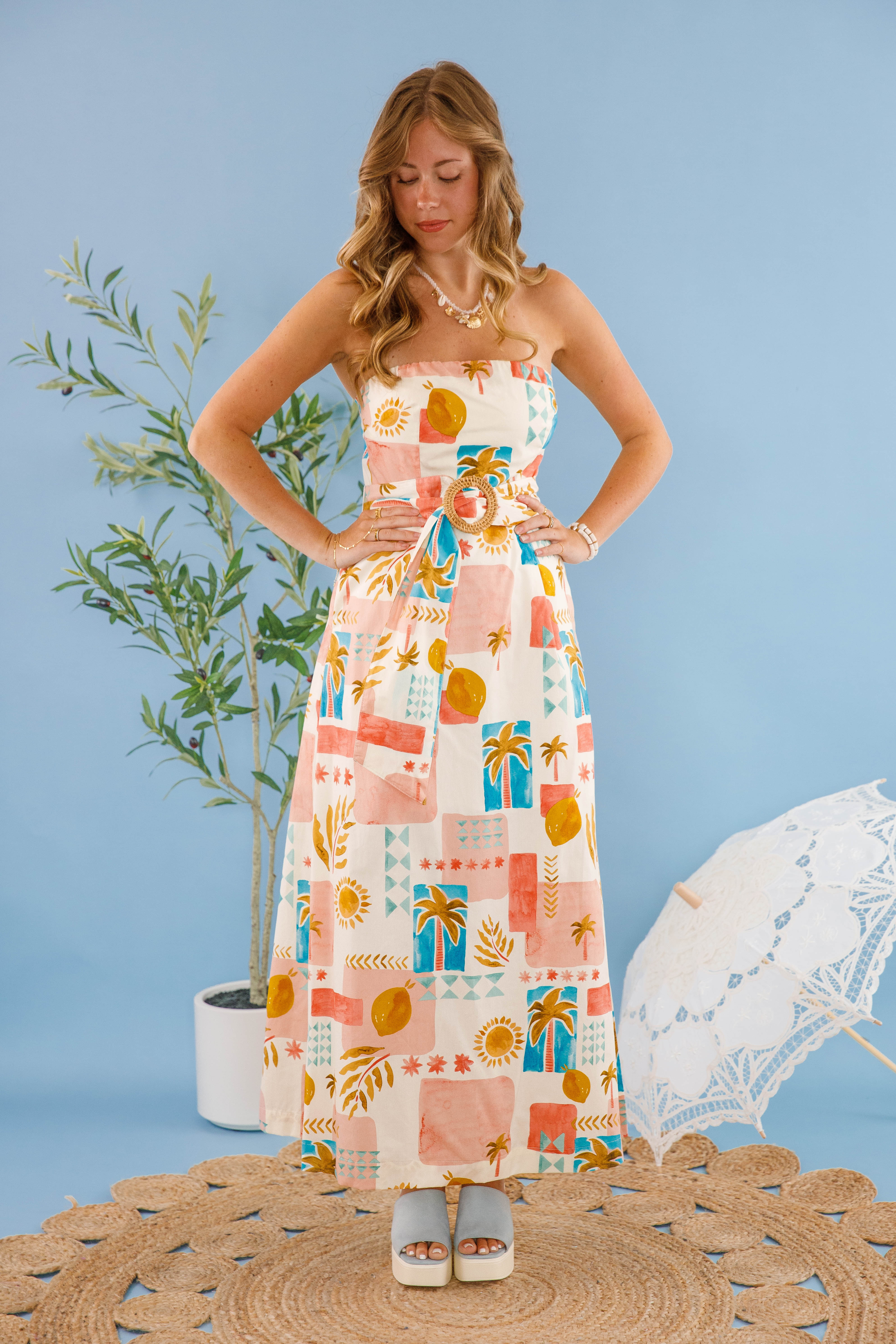 On the Sunny Side of Life Maxi Dress