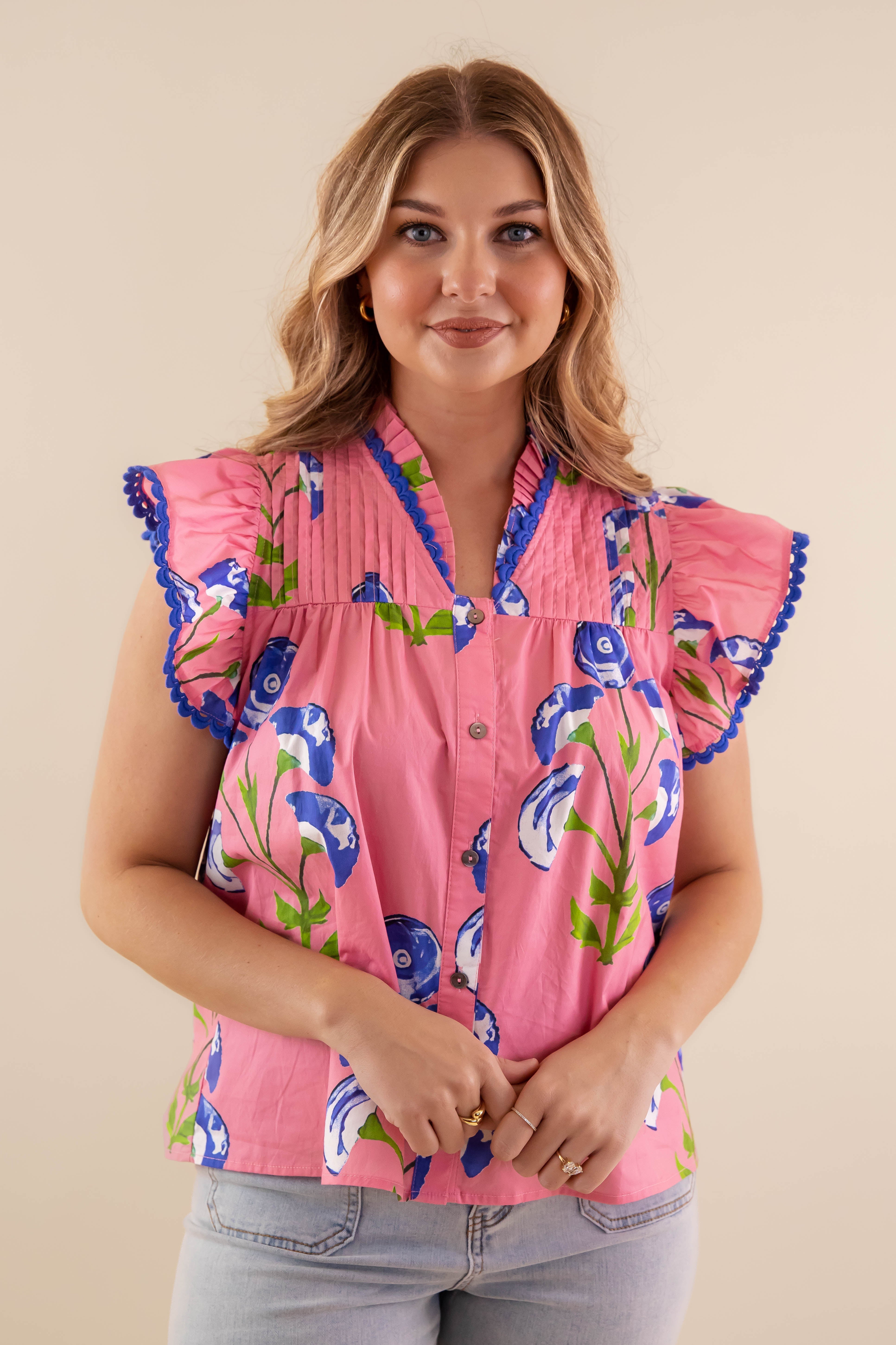 It's Been Done Blouse-Pink