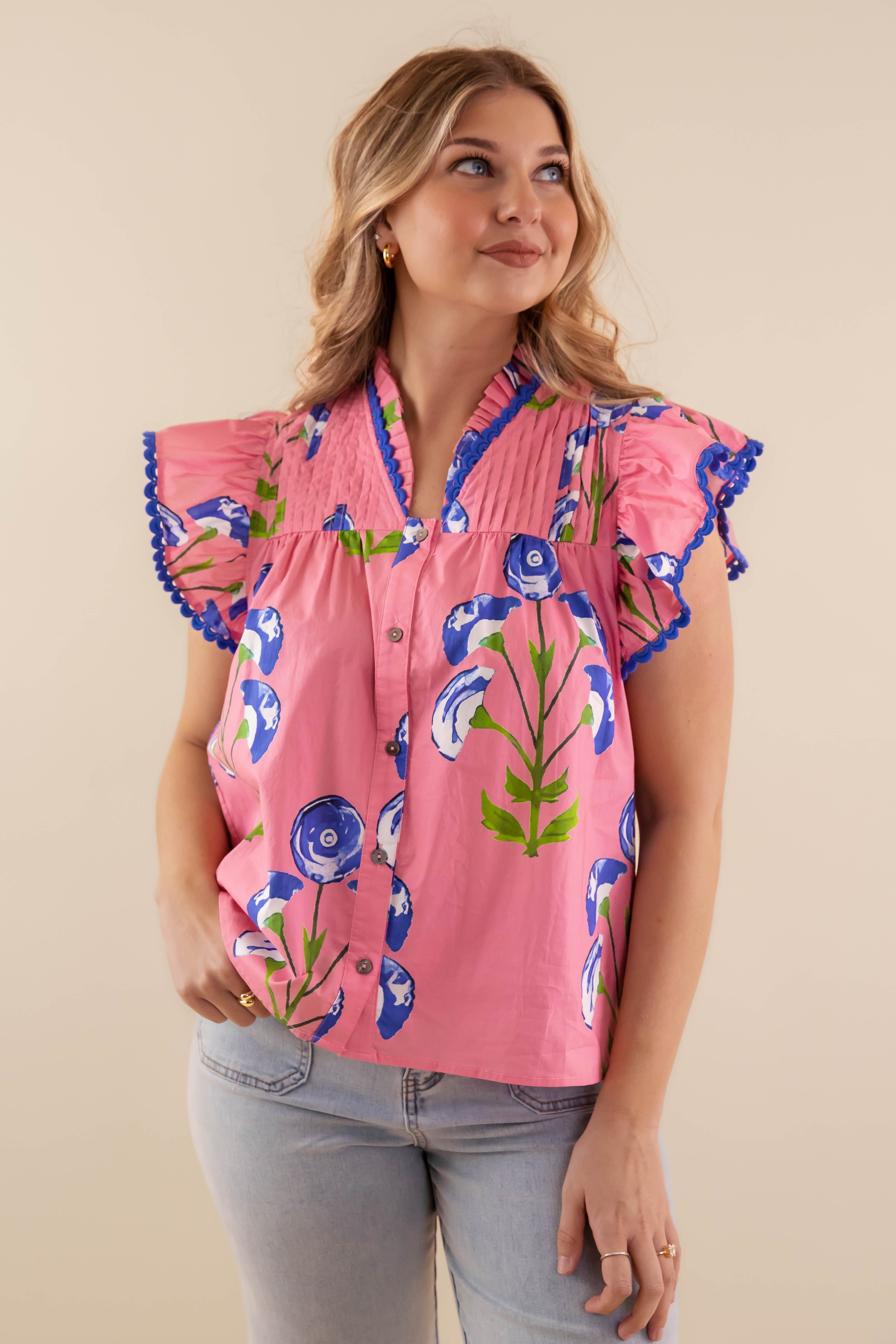 It's Been Done Blouse-Pink