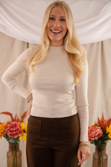 FINAL SALE: Underneath This Persona Ribbed Top-Cream