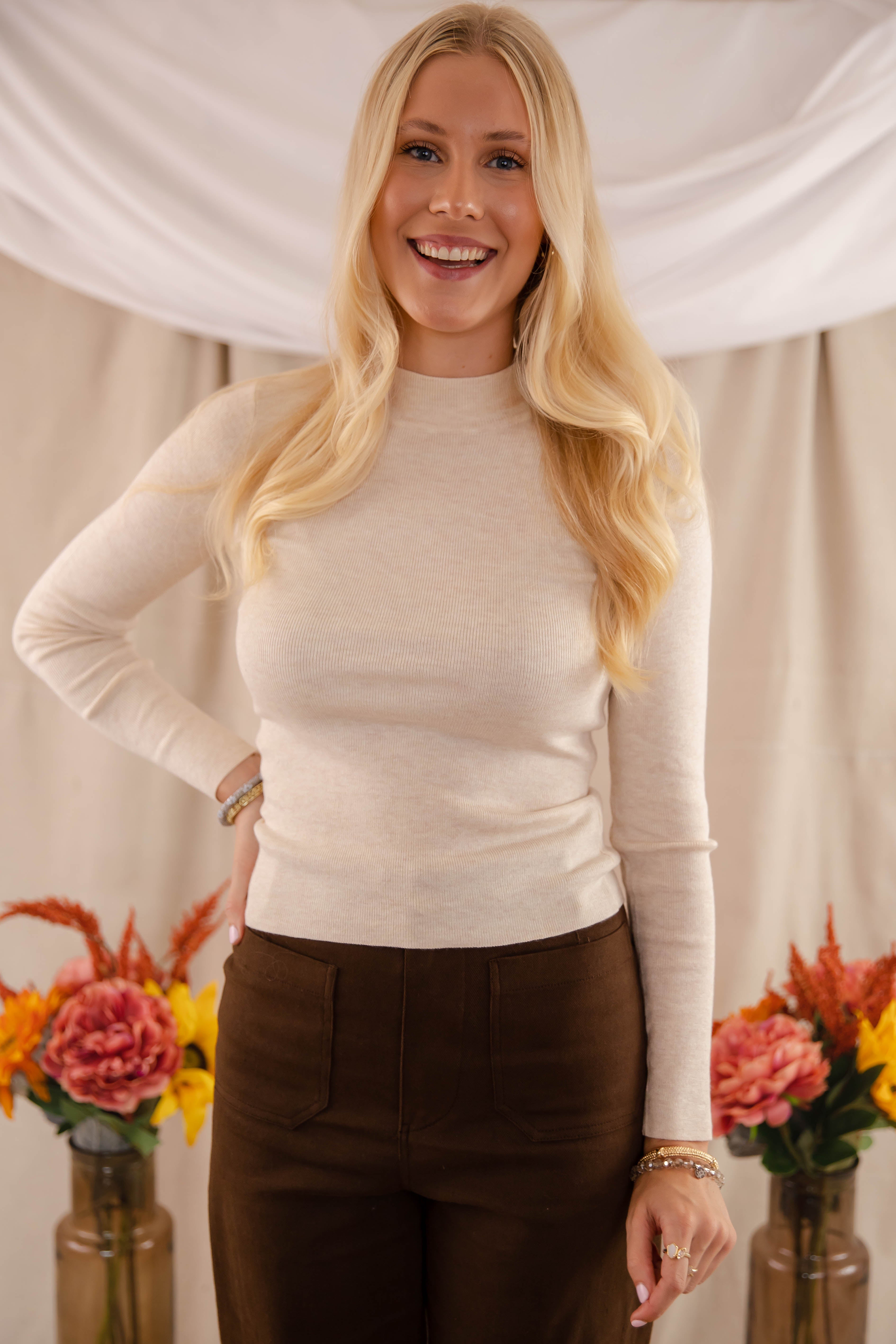 FINAL SALE: Underneath This Persona Ribbed Top-Cream