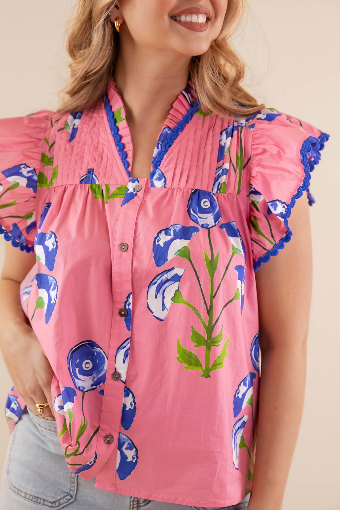 It's Been Done Blouse-Pink