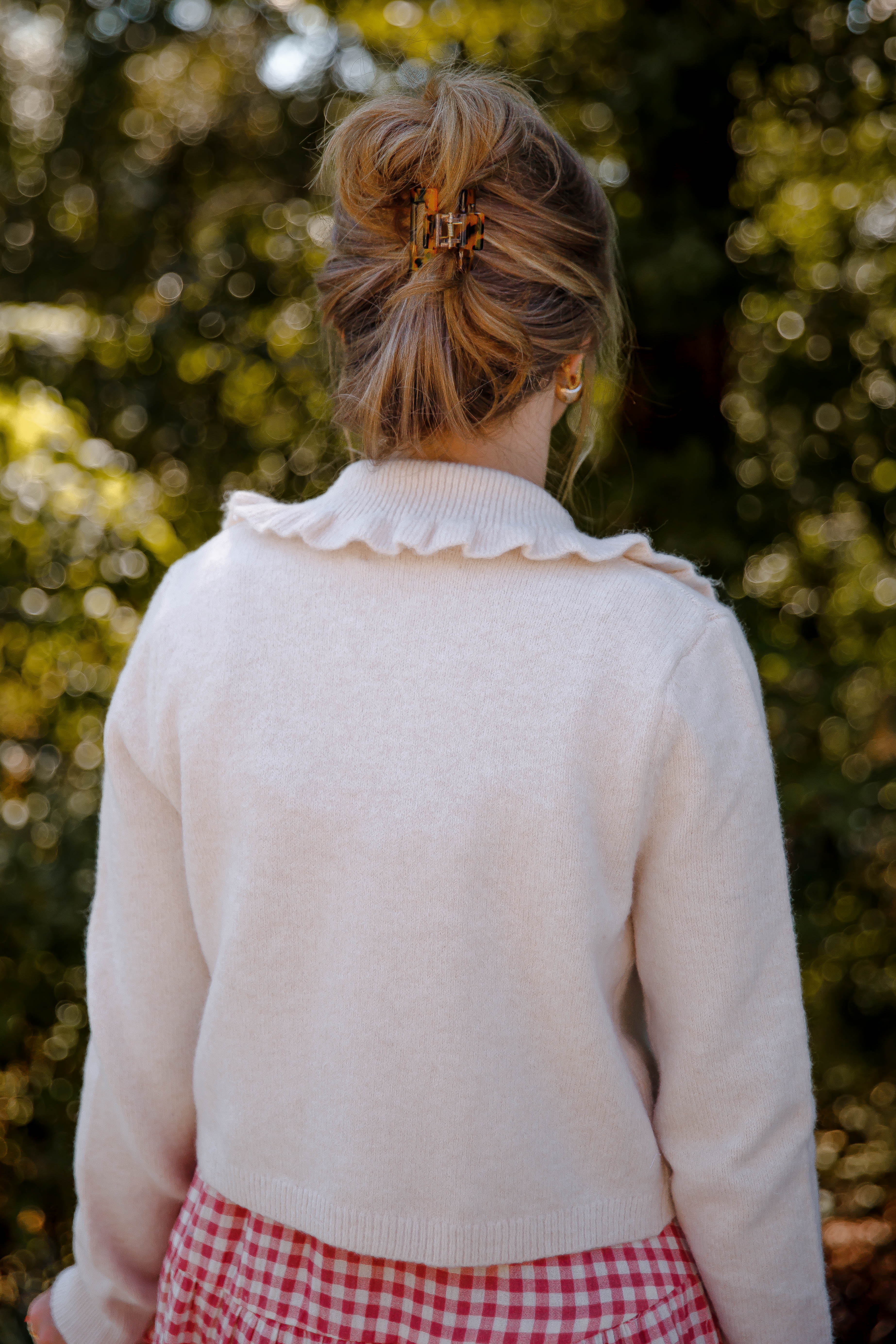 Frills and Thrills Cardigan-Beige