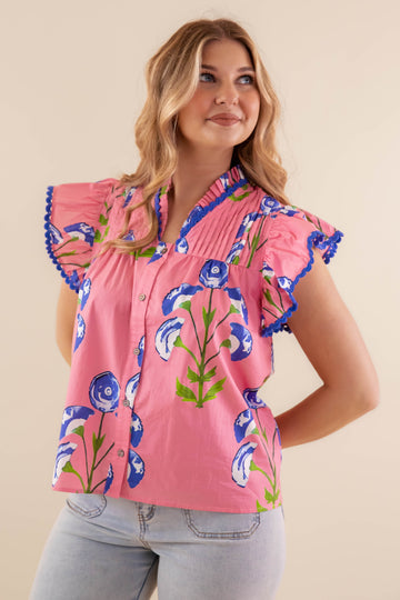 It's Been Done Blouse-Pink