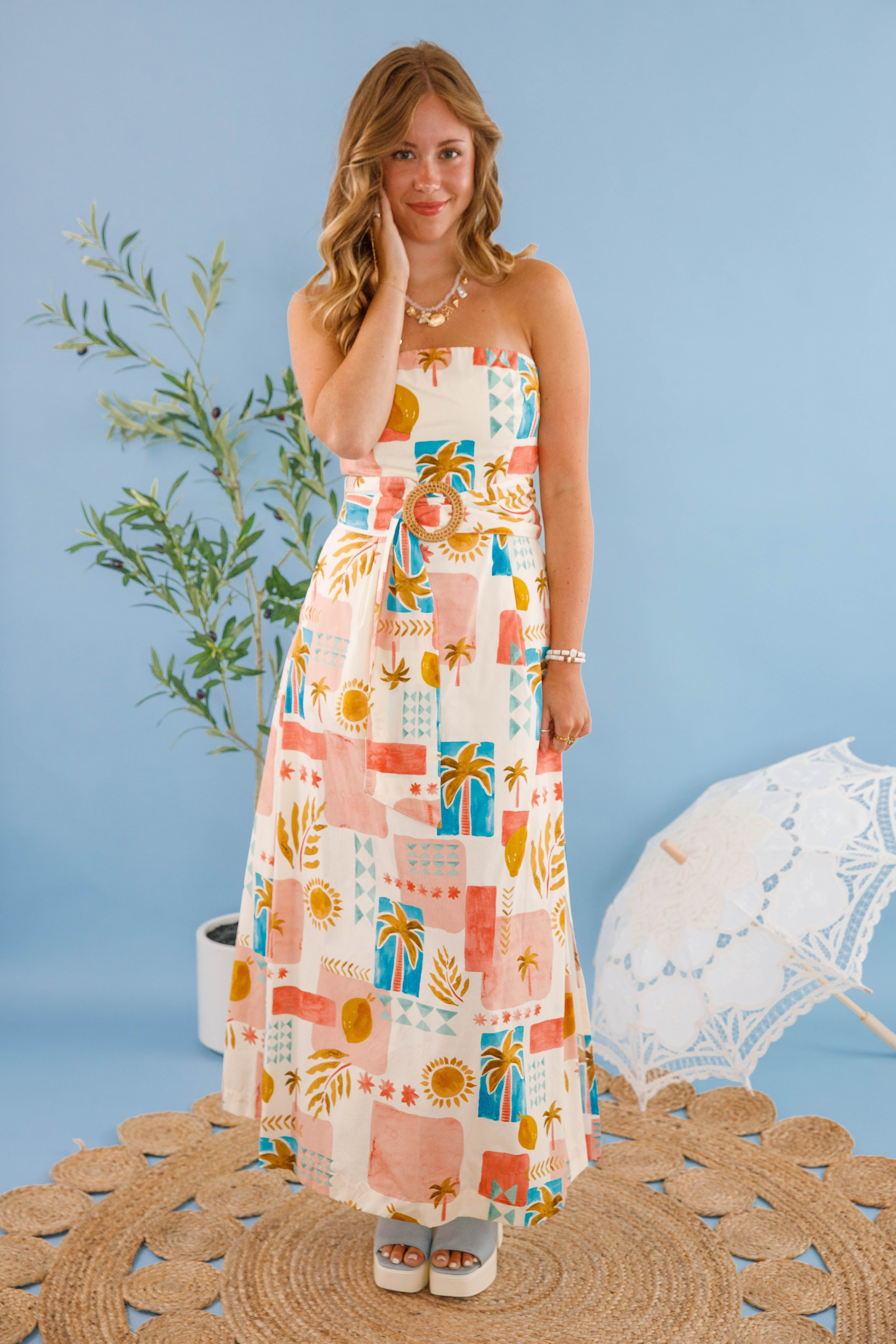On the Sunny Side of Life Maxi Dress